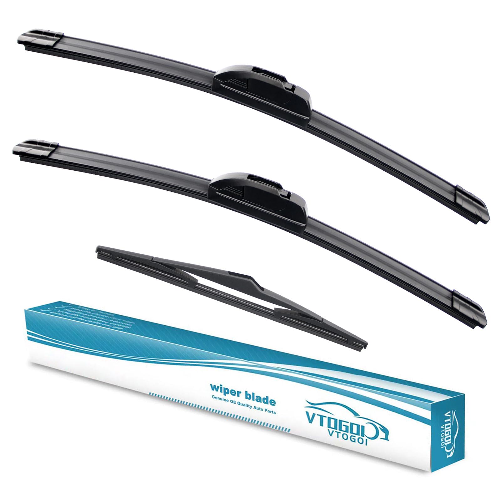 Vtogoi Wiper Blades With Rear Wiper Blades Set For Hyundai Tucson 2010-2015,Automotive Replacement Windshield Wiper Blades, That
