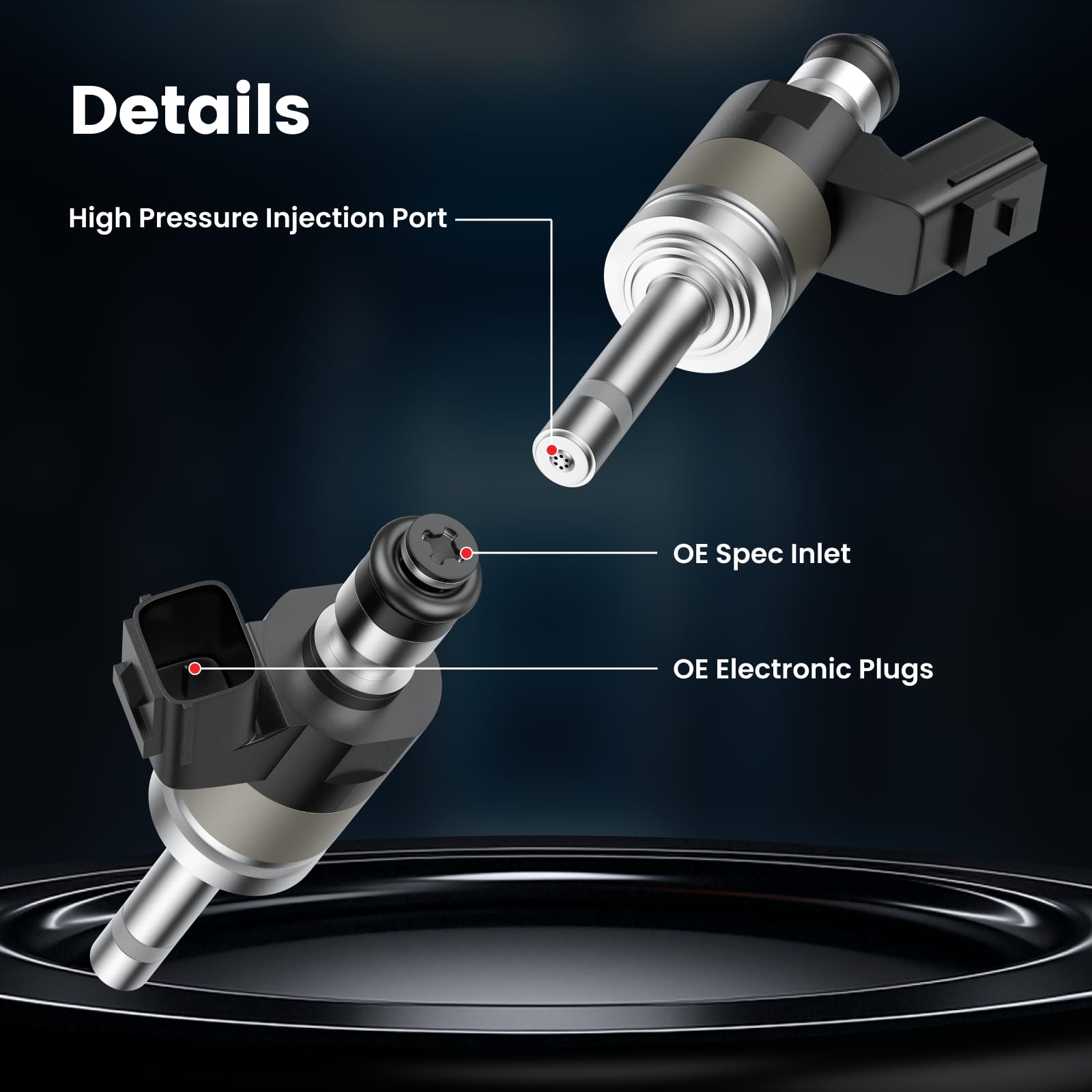 Hsingach Upgraded Fuel Injectors 4Pcs Compatible with Honda Accord 1.5L 2018-2023 CRV 1.5L 2017-2023 Civic Si 1.5L 2017-2023,6 h