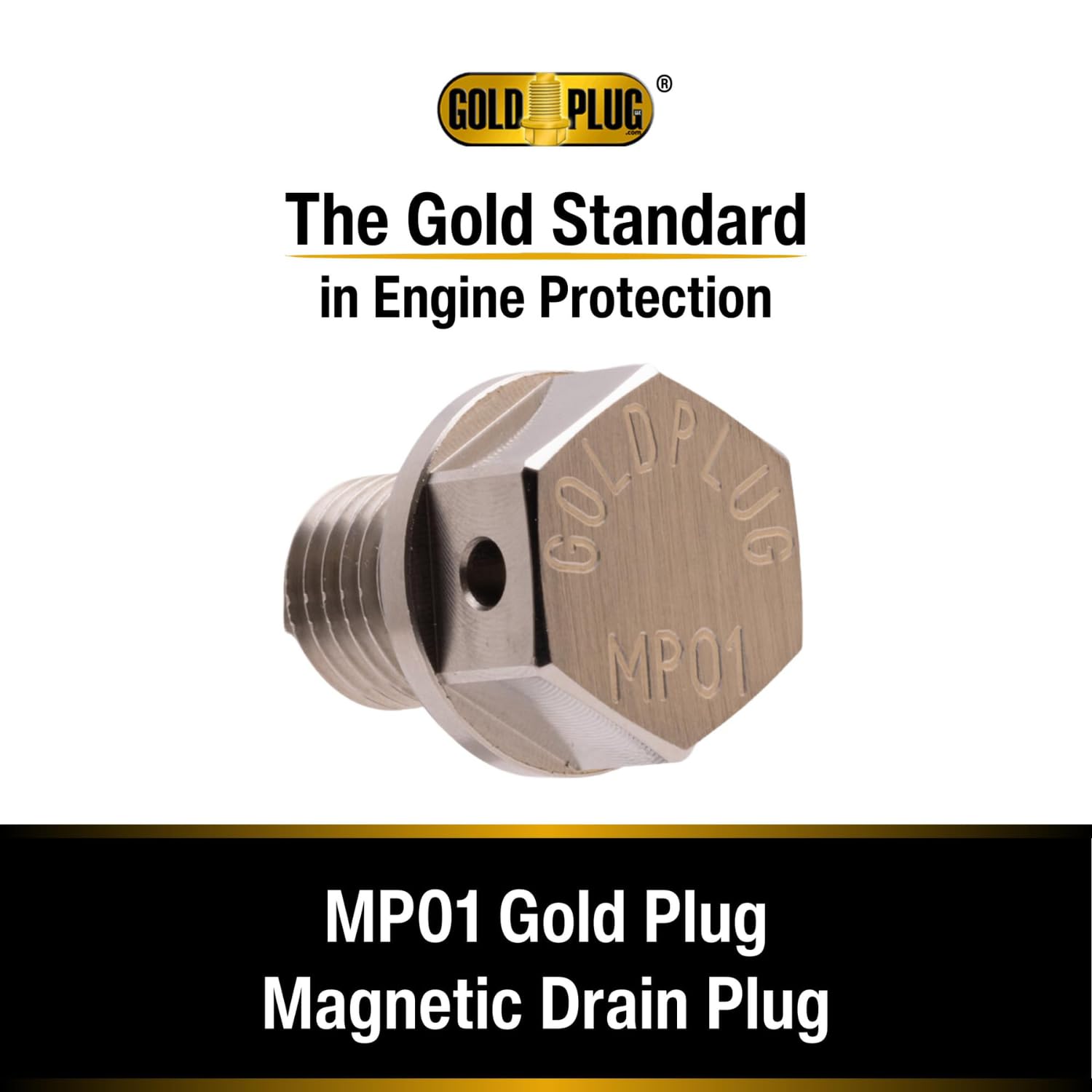 Goldplug Mp-01, Made In Usa, Stainless Steel Magnetic Drain Plug - Toyota Honda Yamaha Ford Chevy Dodge, Uses Extra Washers Sw-0