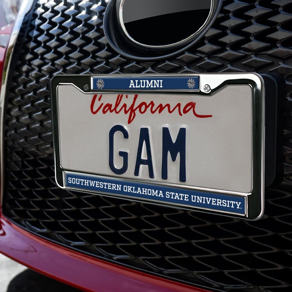 Southwestern Oklahoma State University Alumni Full Size Standard License Plate Metal Frame