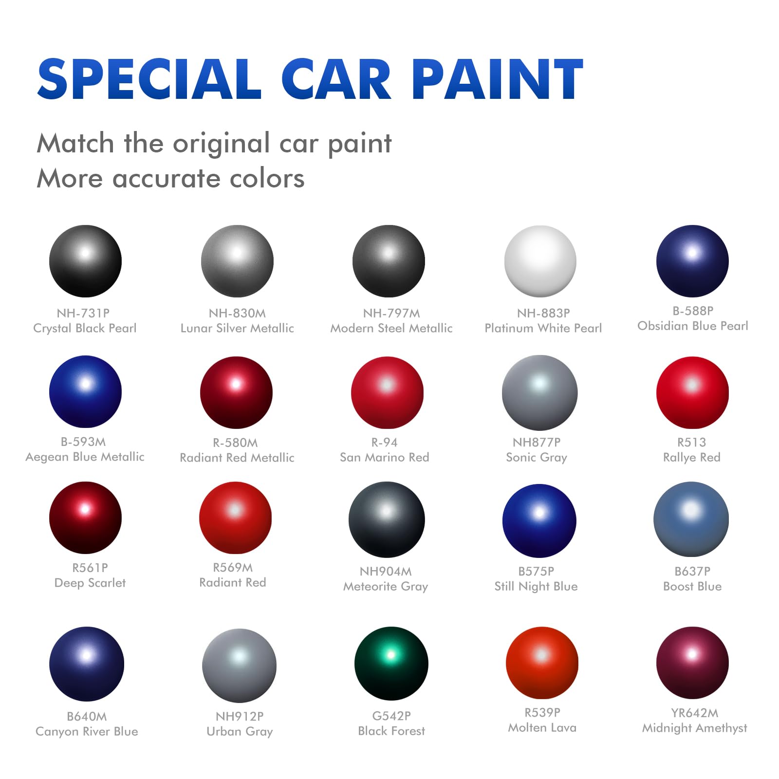 XTryfun R513 Rallye Red Touch Up Paint Compatible with Honda, DIY Car Paint Scratch Repair, Automotive Paints, Quick & Easy Fix