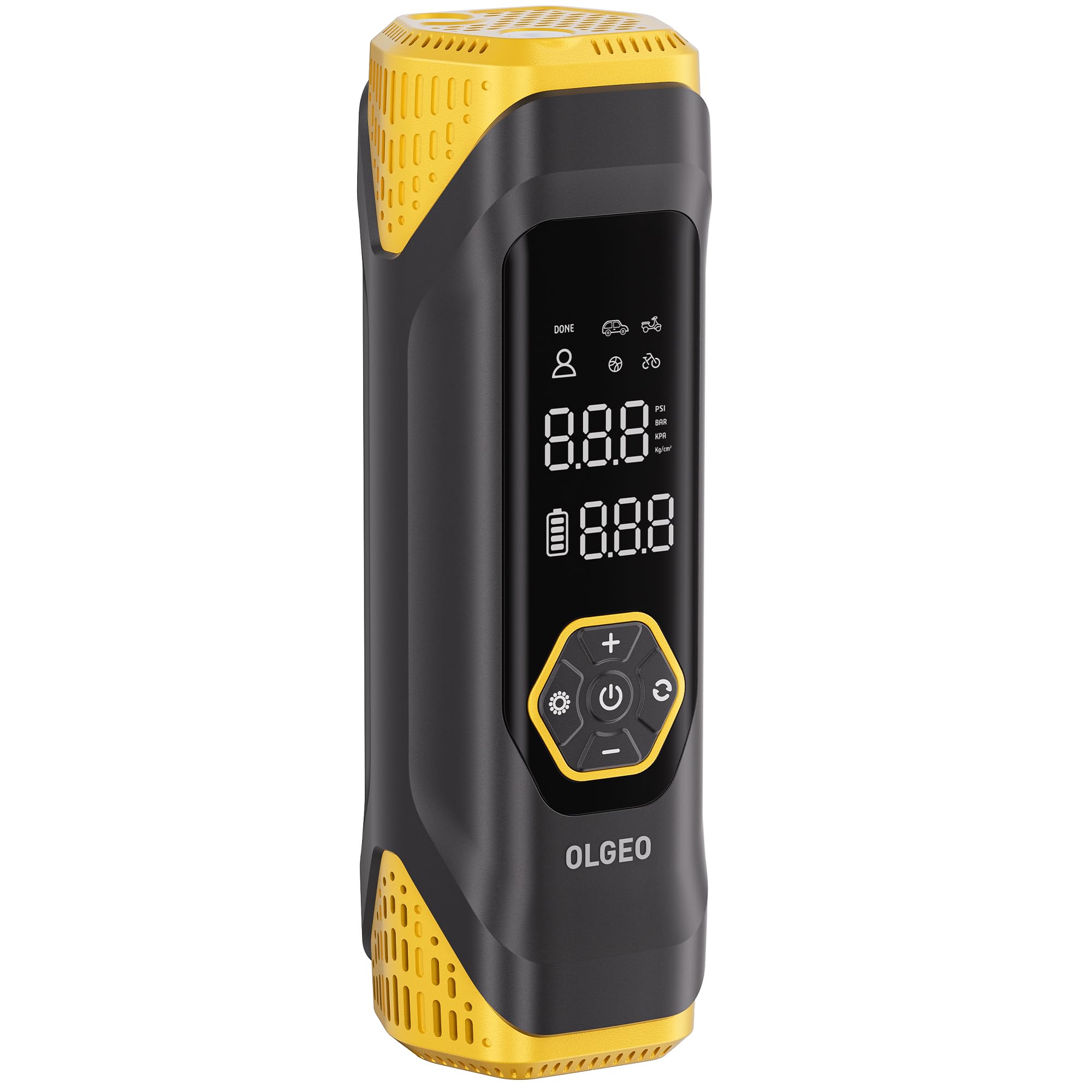Olgeo Tire Inflator Portable Air Compressor, 180Psi Cordless 6X Faster Air Pump, Air Compressor With Pressure Gauge, One Click S