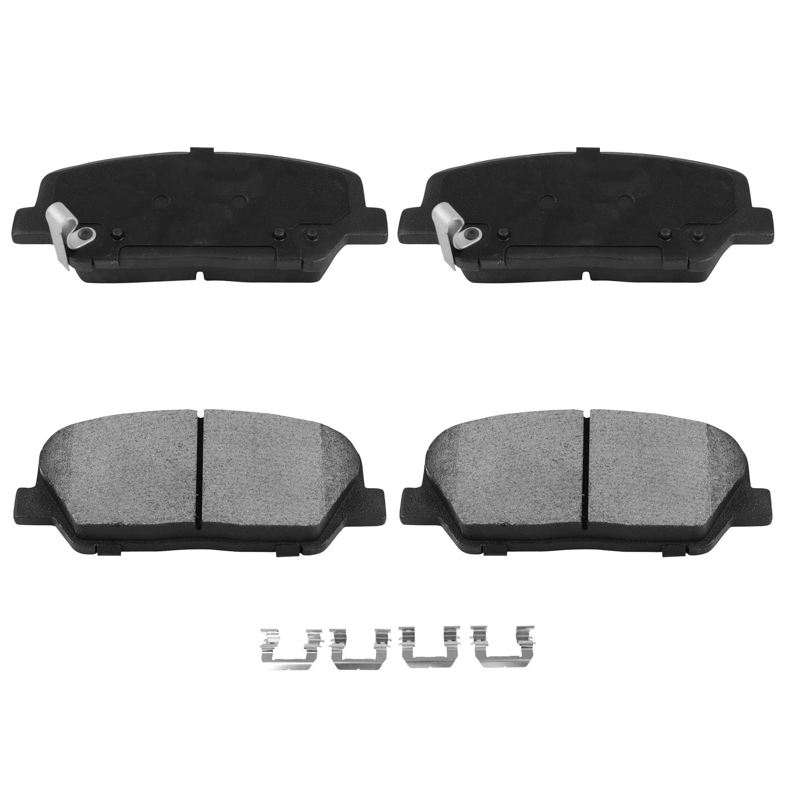 Automuto 4Pcs Front Ceramic Disc Brake Pads Set D1413 For Hyundai Genesis Coupe 2010-2016,For Hyundai Veloster 2013-2016,For Kia