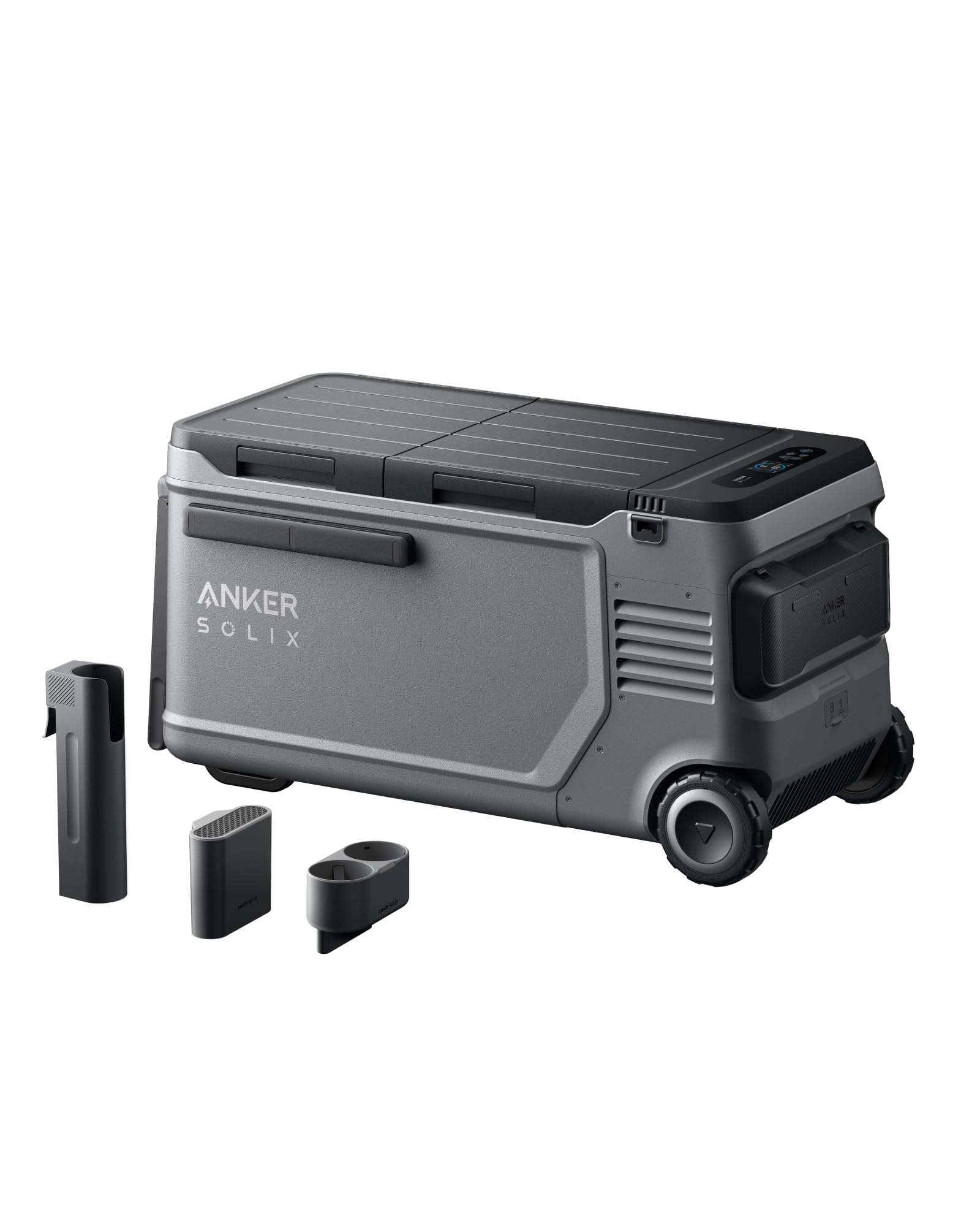 Anker SOLIX EverFrost 2 58L Cooler with Road Trip Kit, 61 qt Car Refrigerator, Electric Cooler with 288Wh Battery, Powered by AC