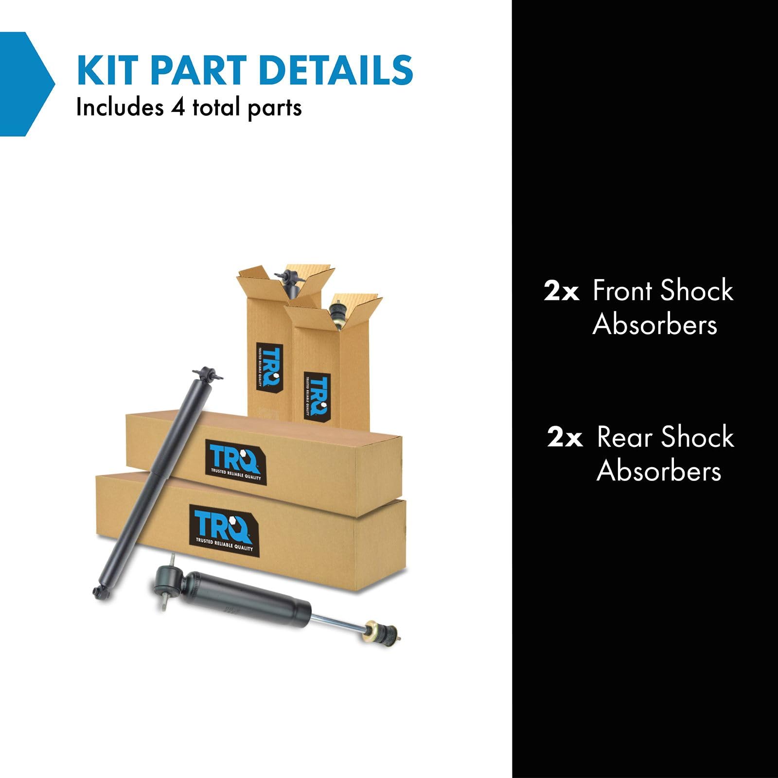 Trq Shock Absorbers Front Rear Set Of 4 For S10 Blazer S15 Jimmy Sonoma Hombre 2Wd
