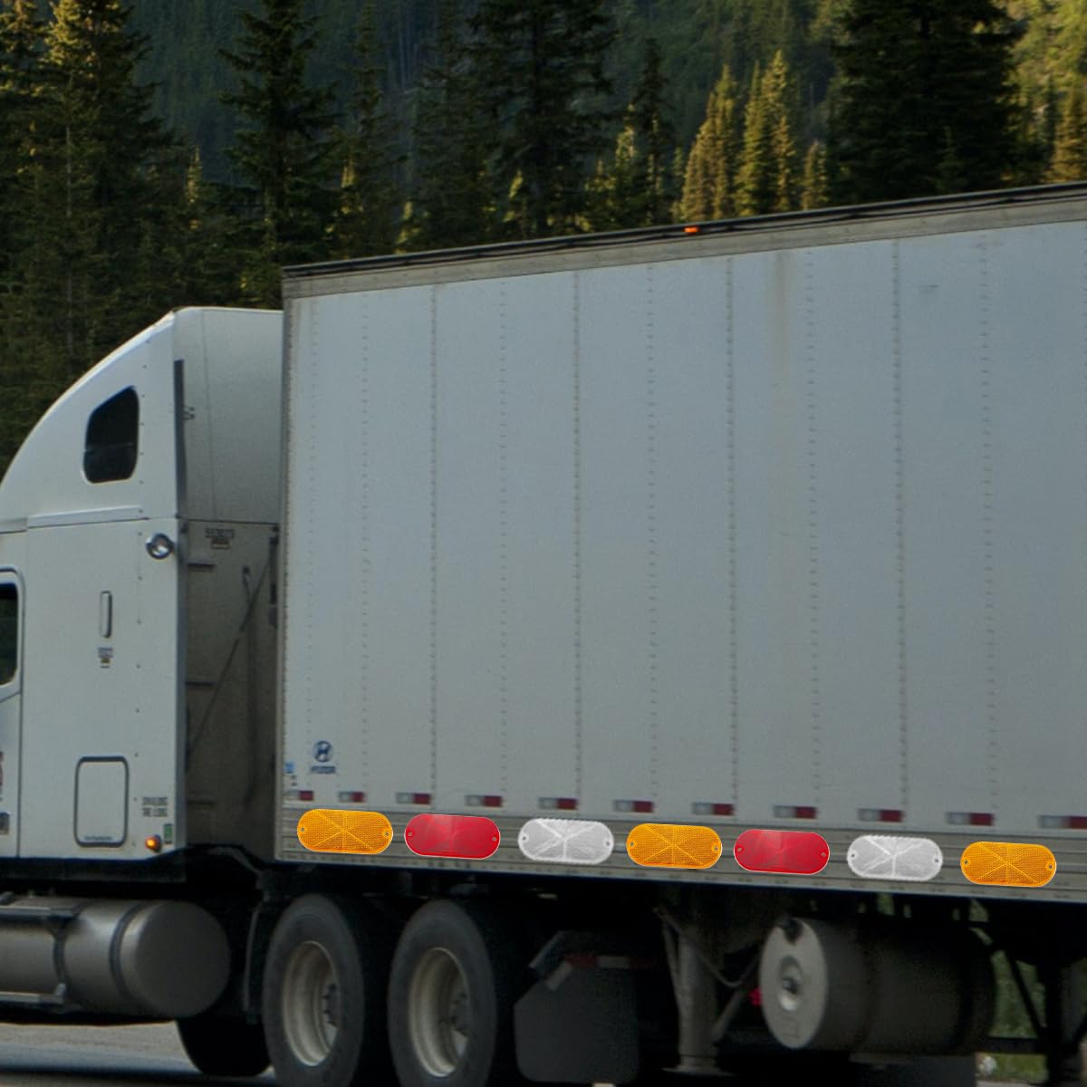 BESULEN Car Oval Reflectors, 10pcs Automotive Wheels Motorcycle Reflective Stickers, Self Adhesive Safety Reflectors for Roads,