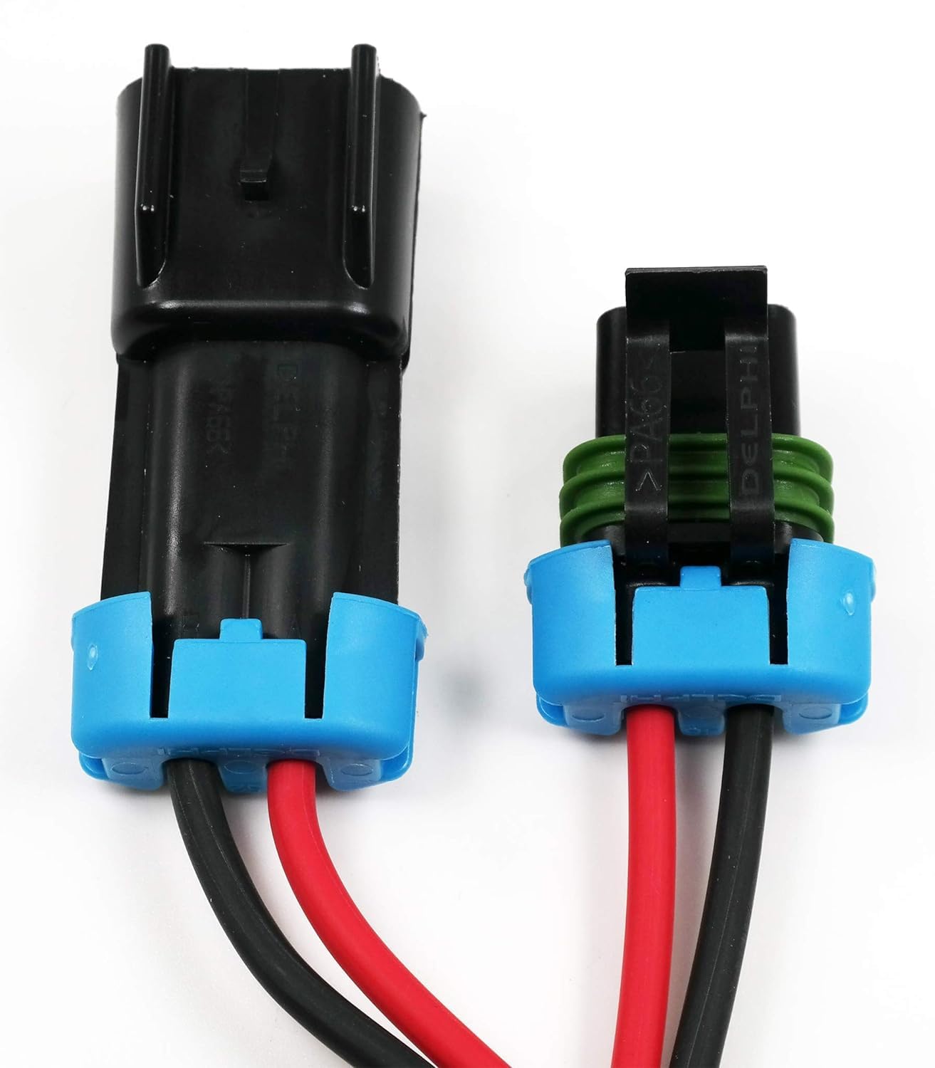 1-Pack (Male To Female Pigtail 12Ga) Metri-Pack 2-Pin 30 Amp, 280 Series Connector Multi-Purpose