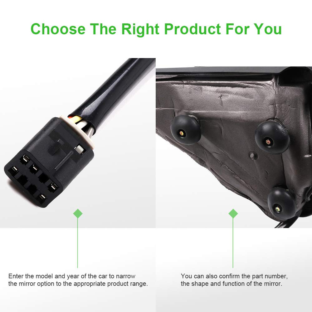 Scitoo Right Passenger Side View Mirror Fits For 1999-2002 For Chevy Silverado 1500 2500 3500 For Gmc Sierra 1500 2500 3500 Chro