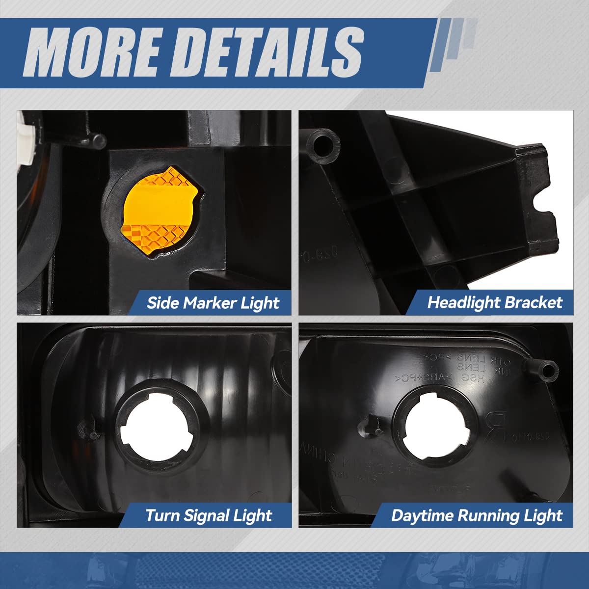 Auto Dynasty Full Led Drl Headlights Assembly Compatible With 03-07 Chevy Avalanche Silverado 1500 2500 Hd 3500 Classic, 6000K P