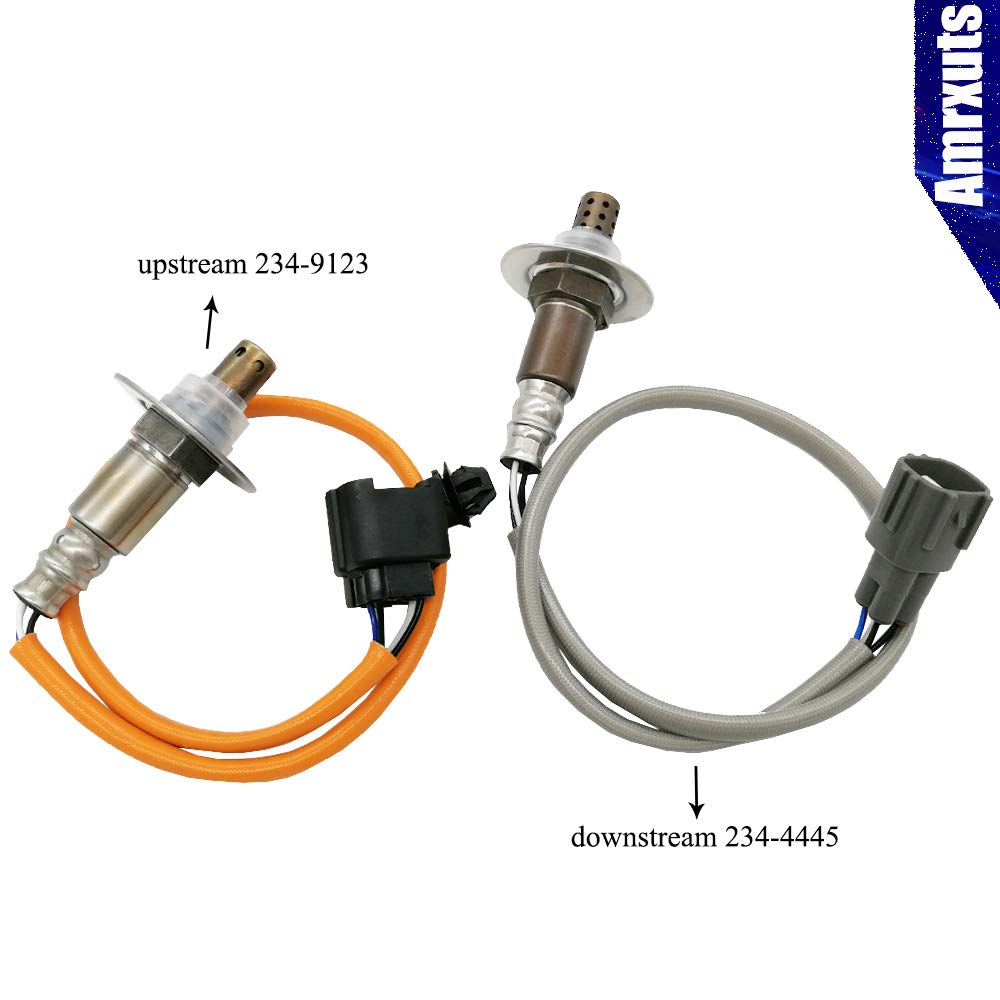 Amrxuts 2Pcs 234-9123 234-4445 Upstream Downstream Oxygen Sensor For Subaru 2006-2011 Impreza 2006-2009 Legacy 2006-2010 Forester 2006-2009 Outback 2006 For Saab 9-2X 2.5L-H4 22641-Aa36A 22690-Aa810