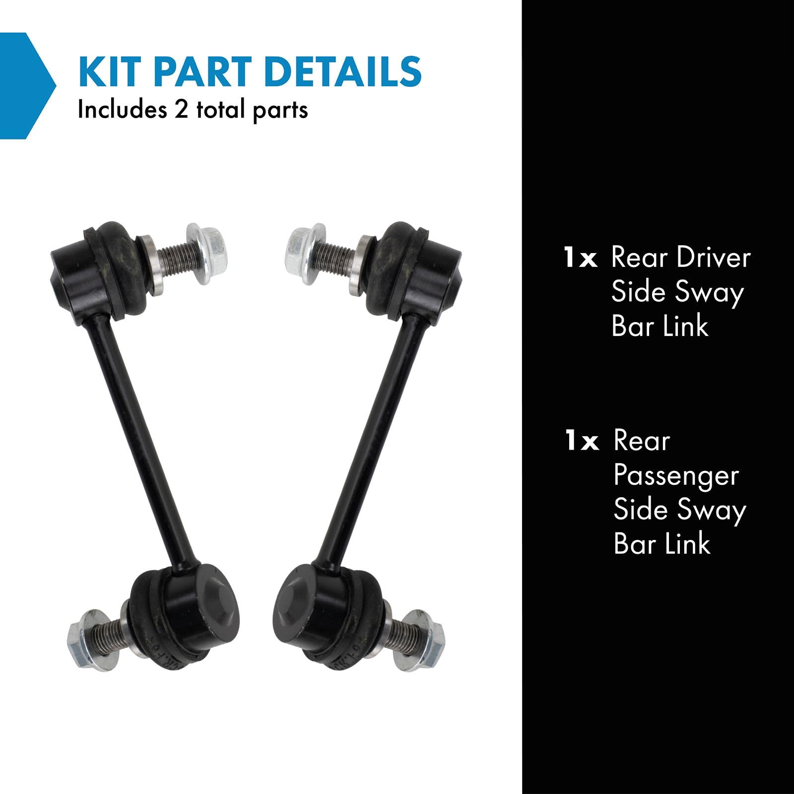 Trq Rear Sway Bar Stabilizer Link Set Compatible With 2018-2022 Subaru Crosstrek 2019-2023 Forester 2017-2022 Impreza