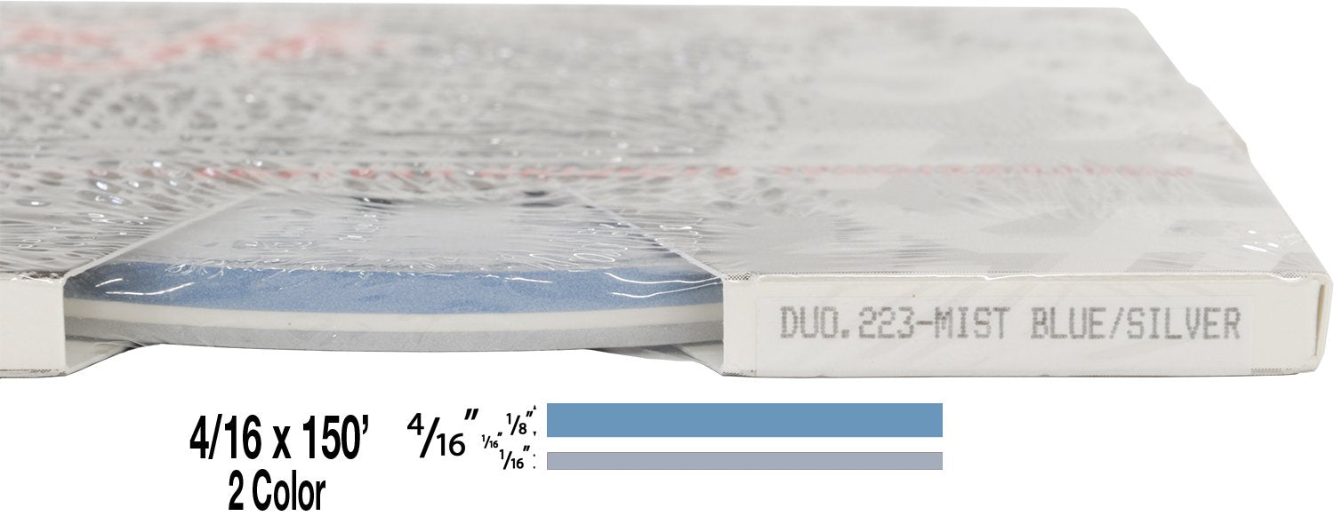 Universal Duo-Tone 0204223 - Auto Customizing 2 Color Dual Pinstripe - 4/16'' X 150' (1/8 Stripe, 1/16'' Gap, Then 1/16 Stripe)