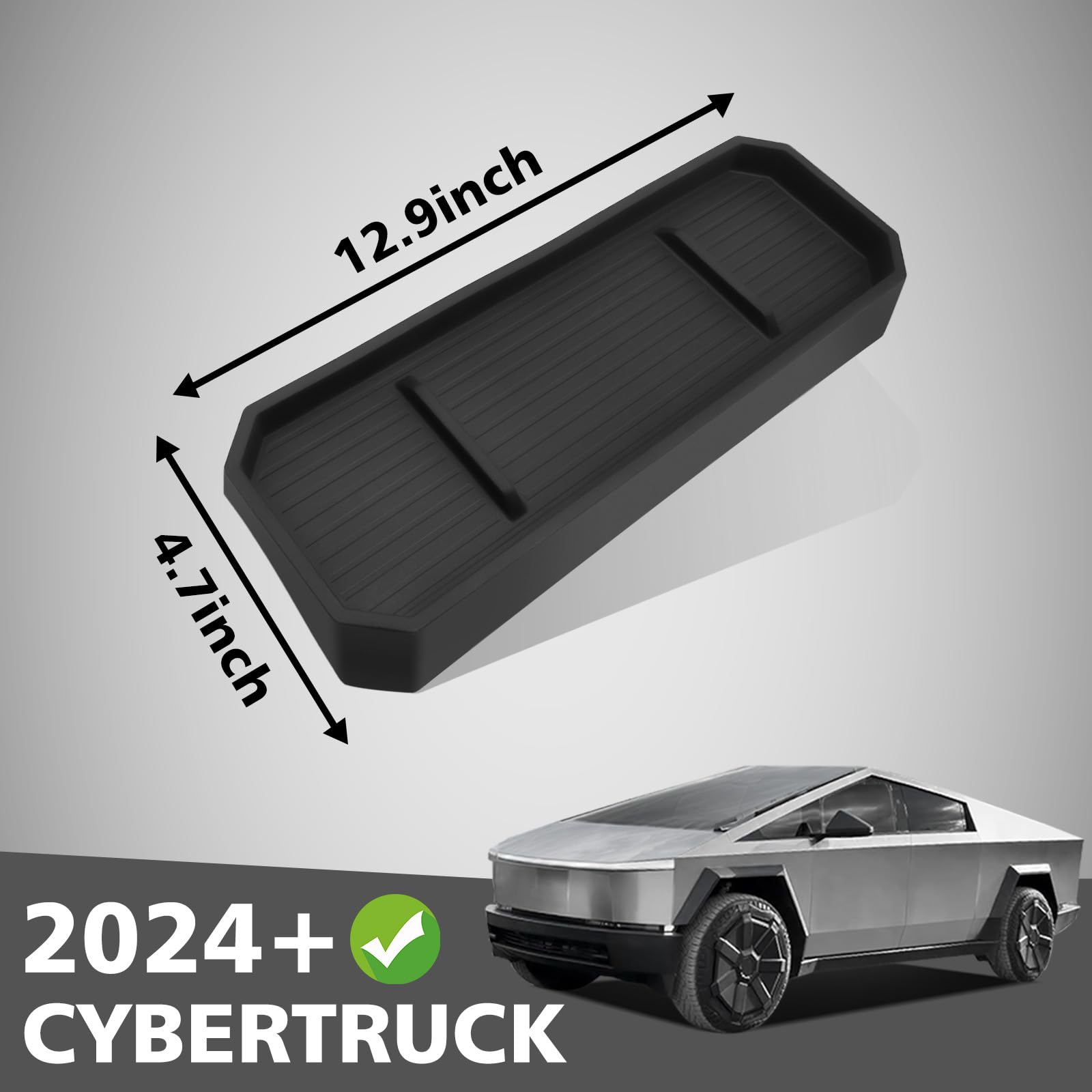 Bestevmod Center Console Screen Dash Organizer Compatible With Tesla Cybertruck 2024+ Pickup Dashboard Organizer Back Storage Bo