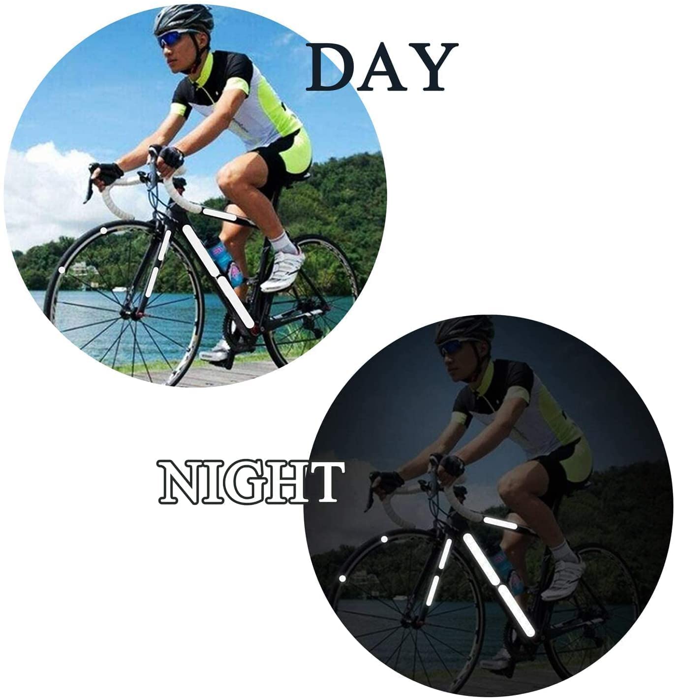 36Pcs Reflective Decals Reflective Stickers Safety Warning Sticker Tapes Waterproofs High Intensity Night Visibility Adhesive Fo