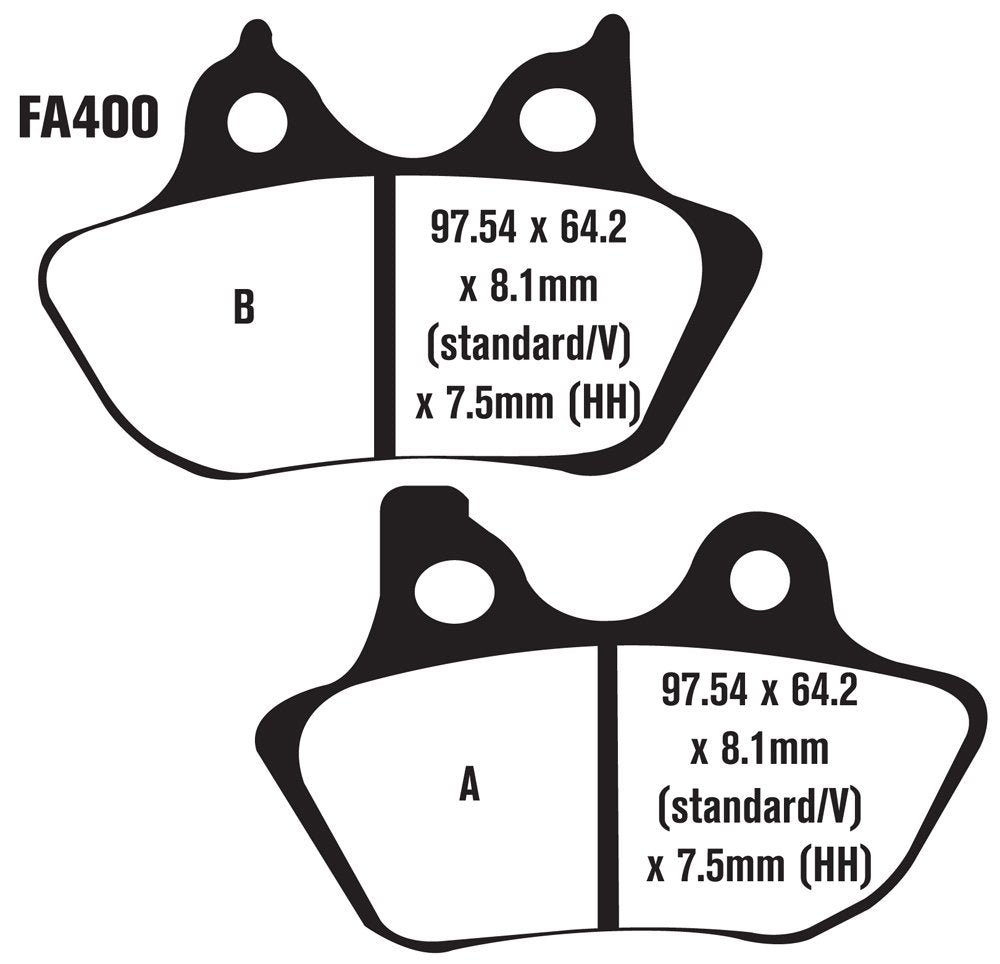 Ebc Brakes Ebpck1030 Complete Semi-Sintered V-Pads Brake Pad Change Kit