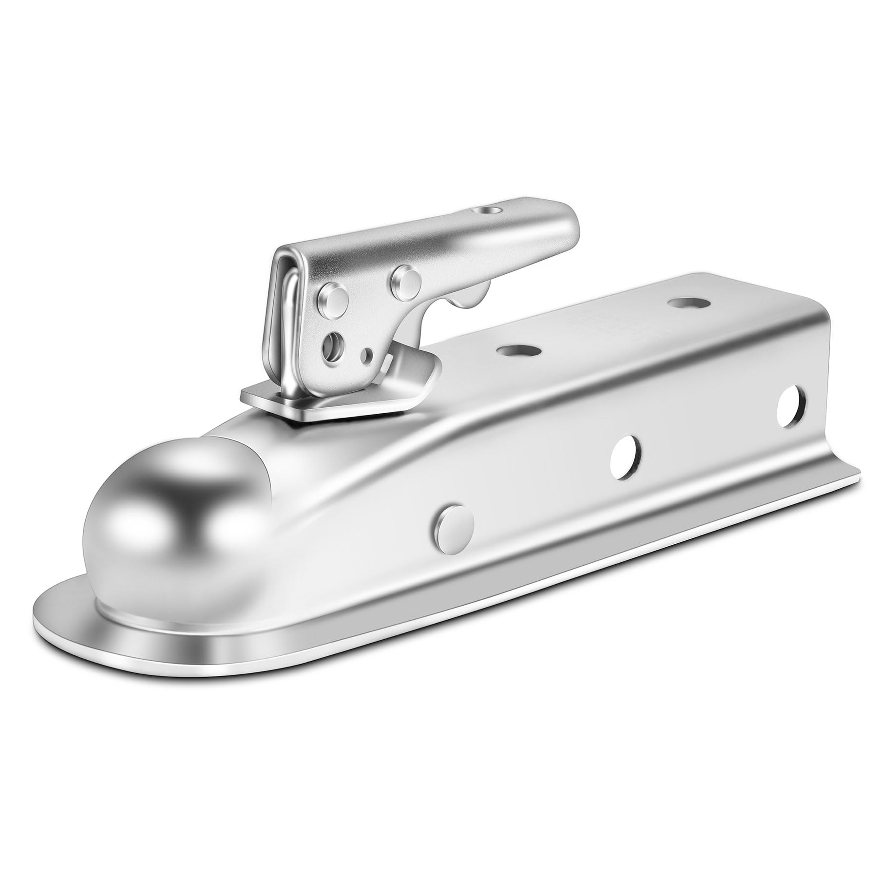 METOWARE Straight Trailer Tongue Coupler for 2 Ball, 2 Channel Width Trailer Coupler 3,500LBS