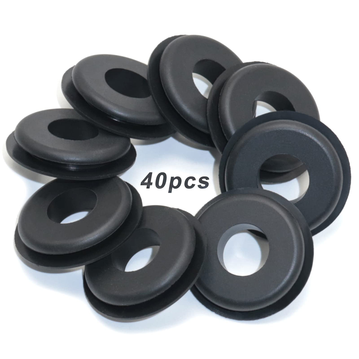 Boeray Black Gladhand Seals Rubber Glad Hand Seal, Glad Hand Grommets For Semi Trailers, Pack 40