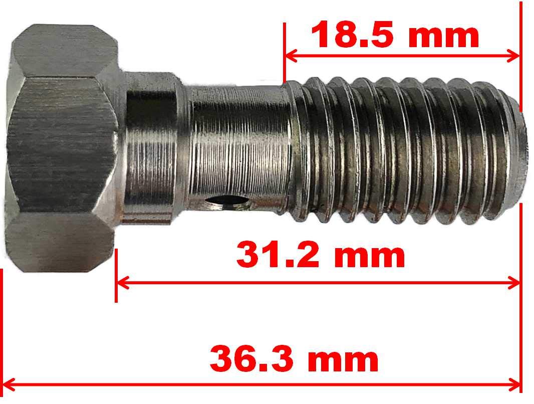 Stainless Steel M12X1.25 Banjo Bolts Brake Line Fittings Adapter M12 Metric Thread Single Banjo Bolt Universal