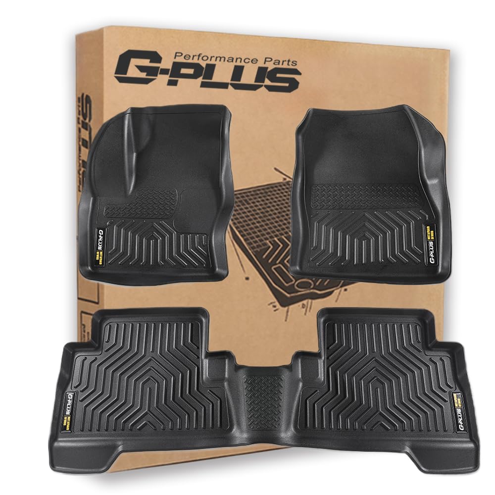 G-PLUS Floor Mats Compatible with Ford C-Max 2013-2018/Fits Ford Escape 2013-2019 TPE All Weather Full Cover Protection 3 Piece 