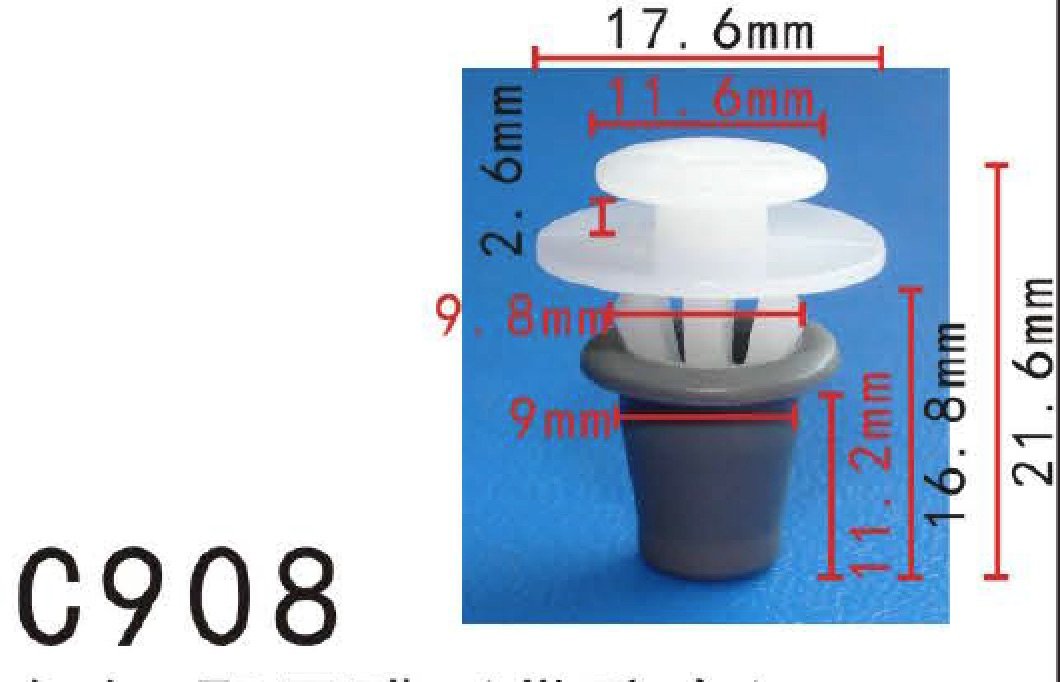 Autobahn88 Retainer Clip For Rocker Panel,Fender Flare, Compatible With Vw (Oem: 50287) (Pack Of 20)