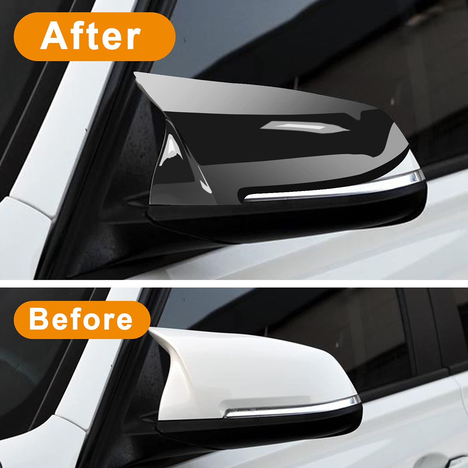 Door Mirror Covers,Glossy Black Replacement Rearview Side Mirror Covers Caps Rearview Replacement For Bmw Bmw F20 F22 F23 F30 F31 F32 F33 F36 F87 M2 X1 E84