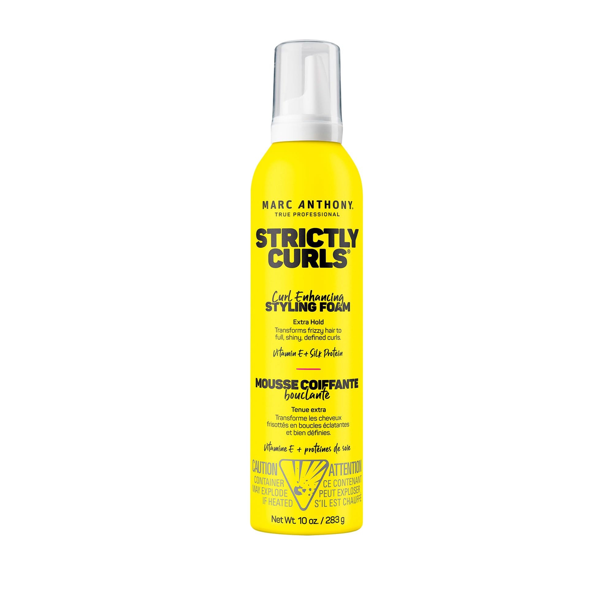 Marc Anthony Curl Enhancing Styling Foam  Extra Hold  Strictly Curls - Vitamin E & Silk Proteins Transforms Frizzy Hair to Full  Shiny  Defined Curls - Sulfate-Free Anti-Frizz Styling Mousse Product-New
