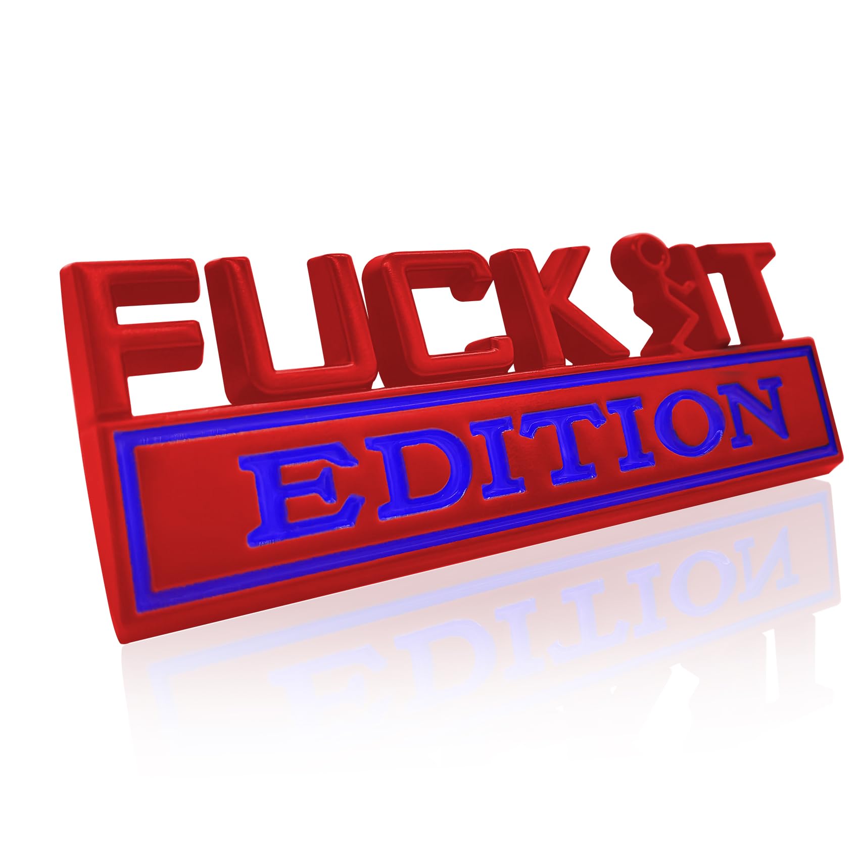 Fuck It Edition Emblem, Car Exterior Emblems Badge 3D Sticker Decal, Fuck-It Edition Emblem 3D Fender Badge Decal, 3D Fender Bad