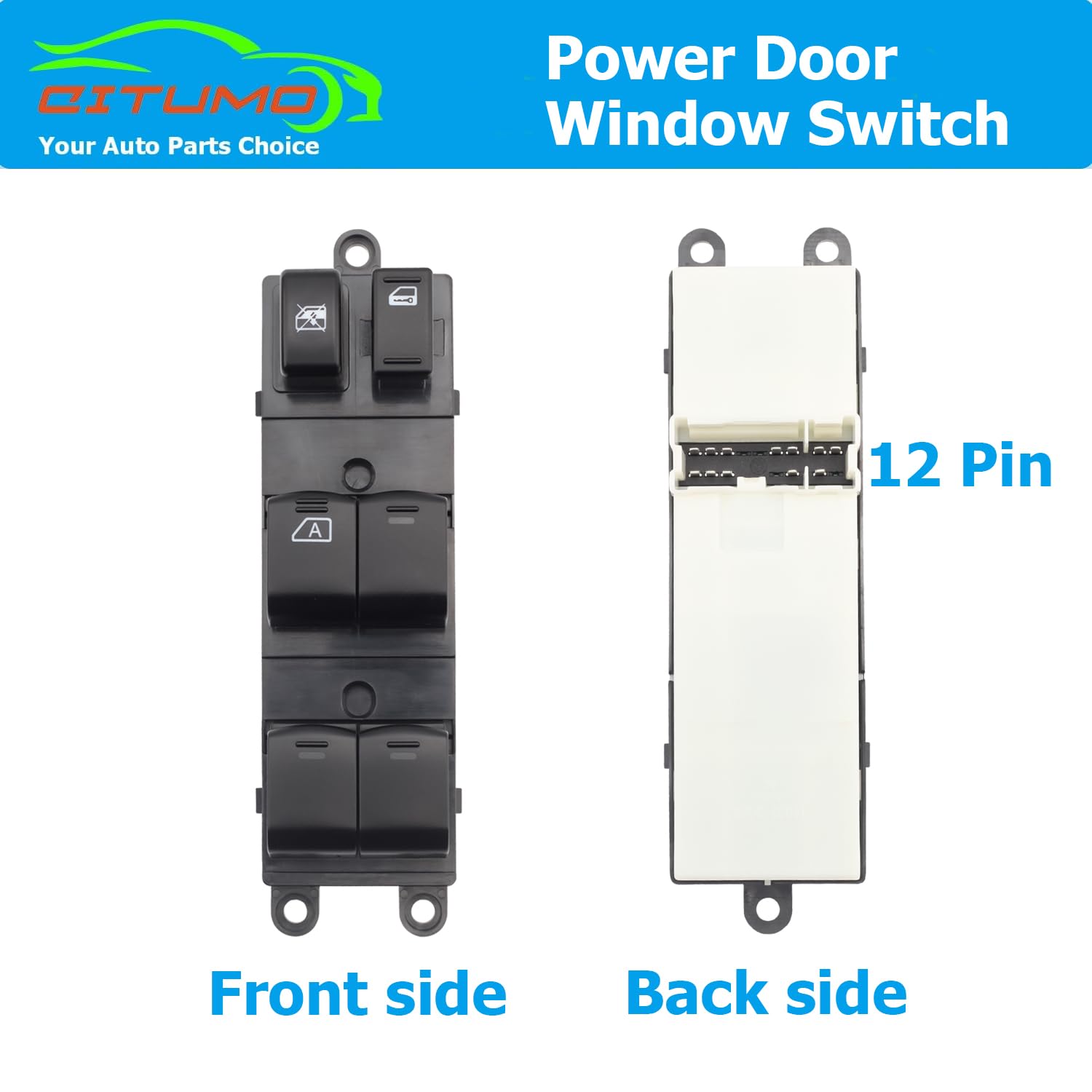 25401-Ea003 Driver Side Master Power Window Switch Compatible With 2005-2012 Frontier & Xterra, Replace Oe# 25401Ea003