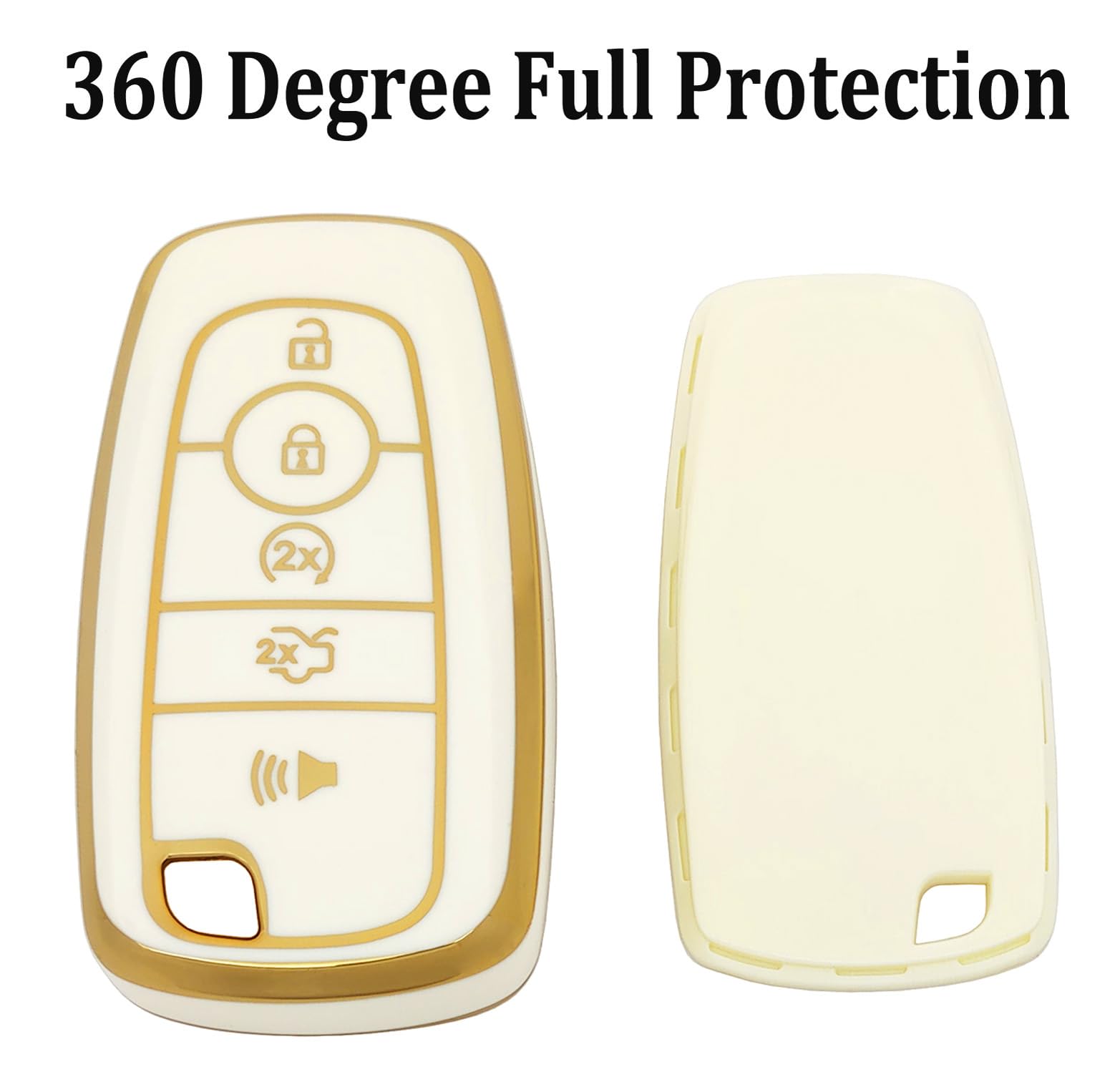 Arruweer Smart Key Fob Case Cover Fit For Ford Edge Escape Expedition Explorer Fusion Mustang Ranger F-150 F-250