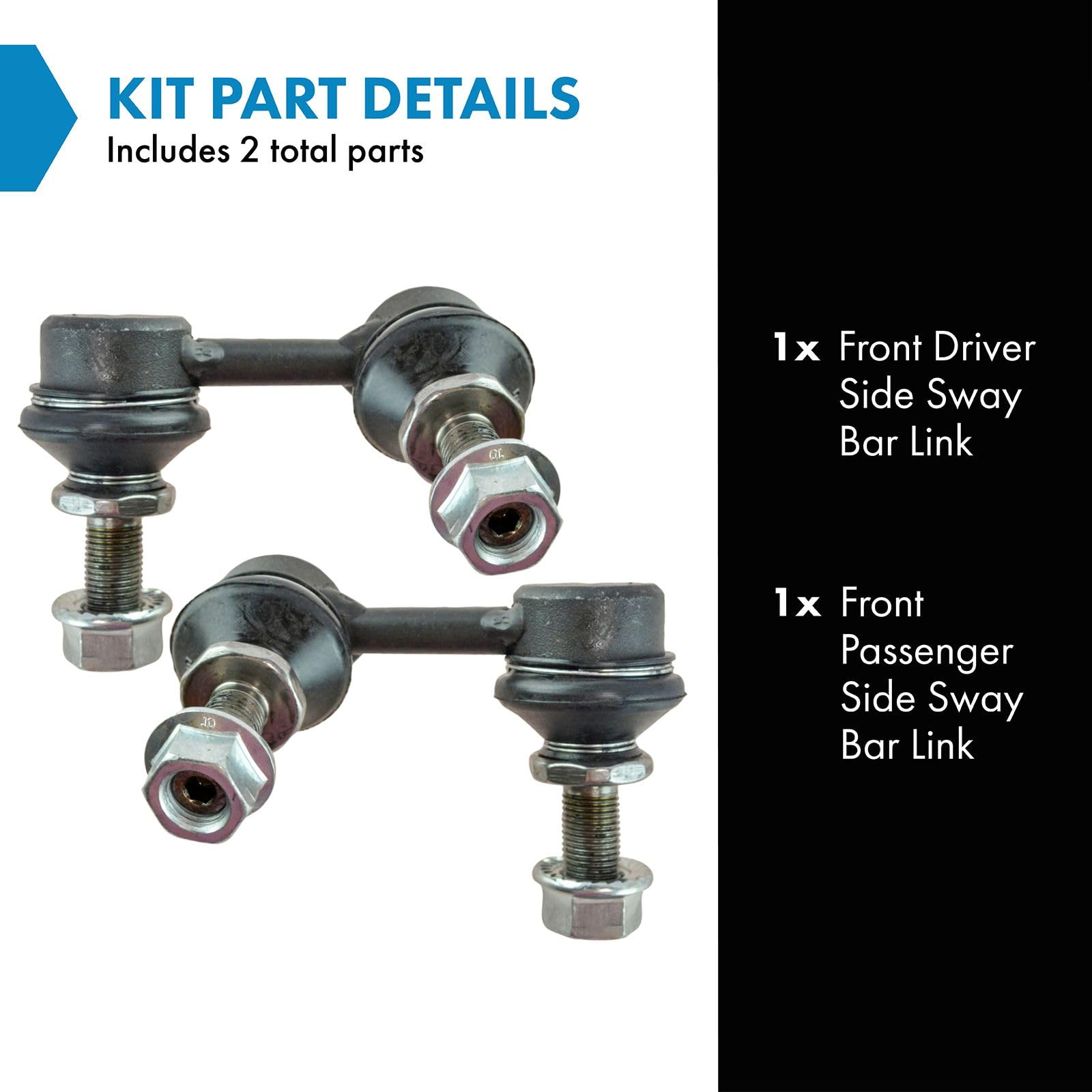 Trq Front Sway Bar Stabilizer Link Set Compatible With 2005-2021 Nissan Frontier 2005-2012 Pathfinder 2005-2015 Xterra 2009-2012