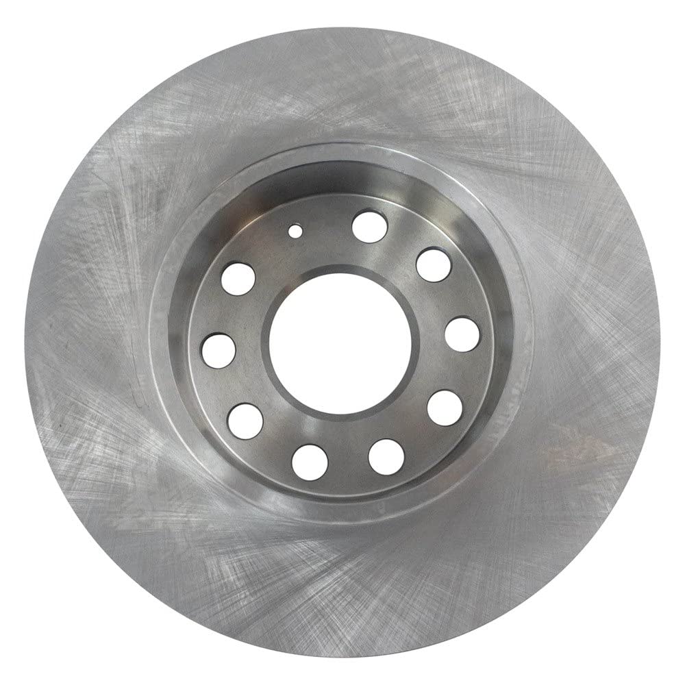 Trq Rear Brake Rotors Set Solid Compatible With 2008 Audi A3 A3 Quattro 2005-2010 Volkswagen Jetta 2008 Rabbit