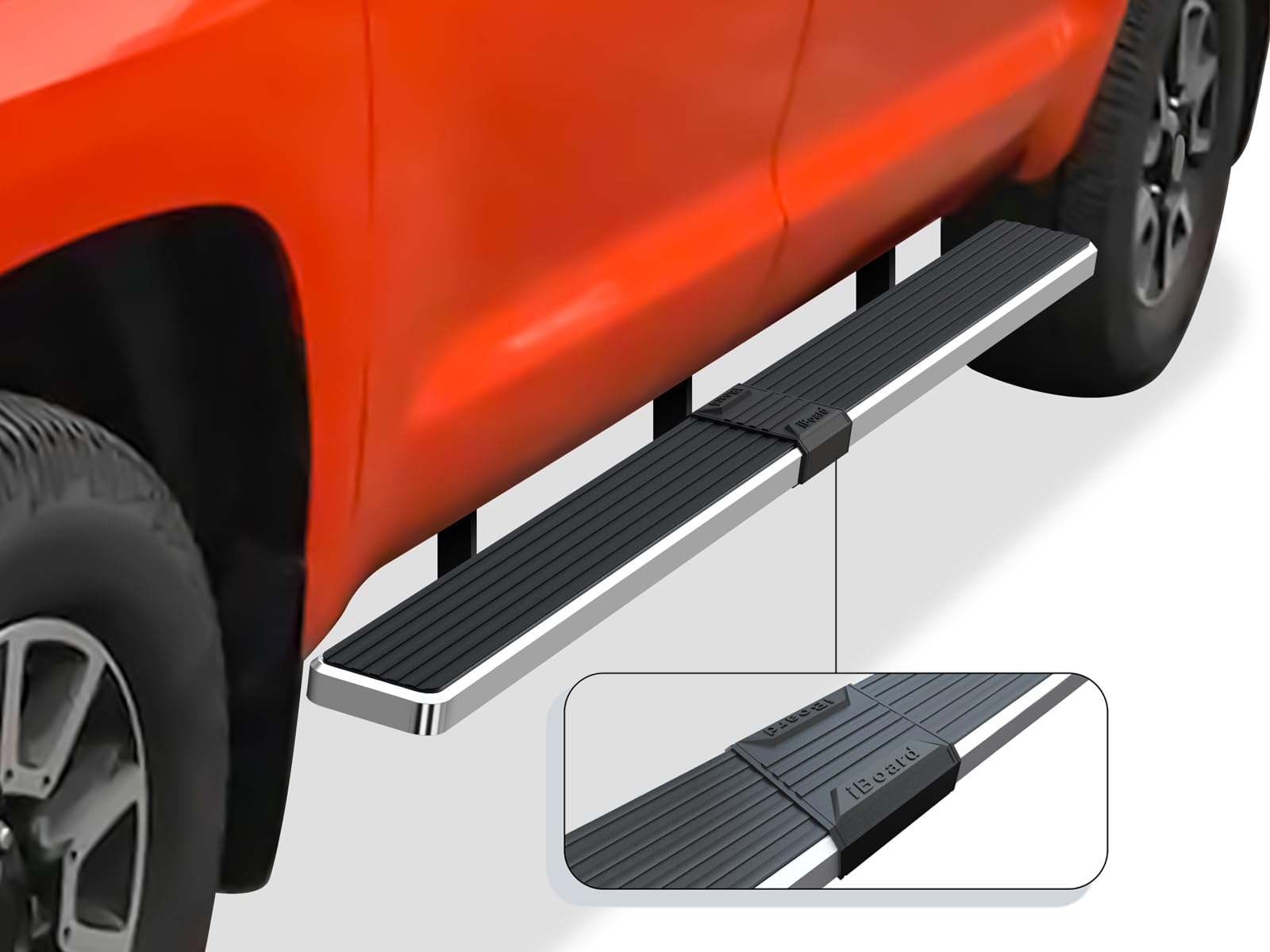 Aps (304 Stainless Steel Polished Silver 5 Inches) Running Boards Nerf Bars Side Steps Compatible With Toyota Tundra 2007-2021 Crewmax