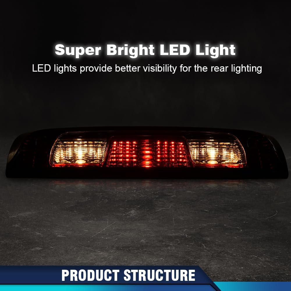 Pit66 Rear High Mount 3Rd Third Brake Light Compatible With Chevy Silverado/Gmc Sierra 1500 2500 3500 2015 2016 2017 2018 2019 2