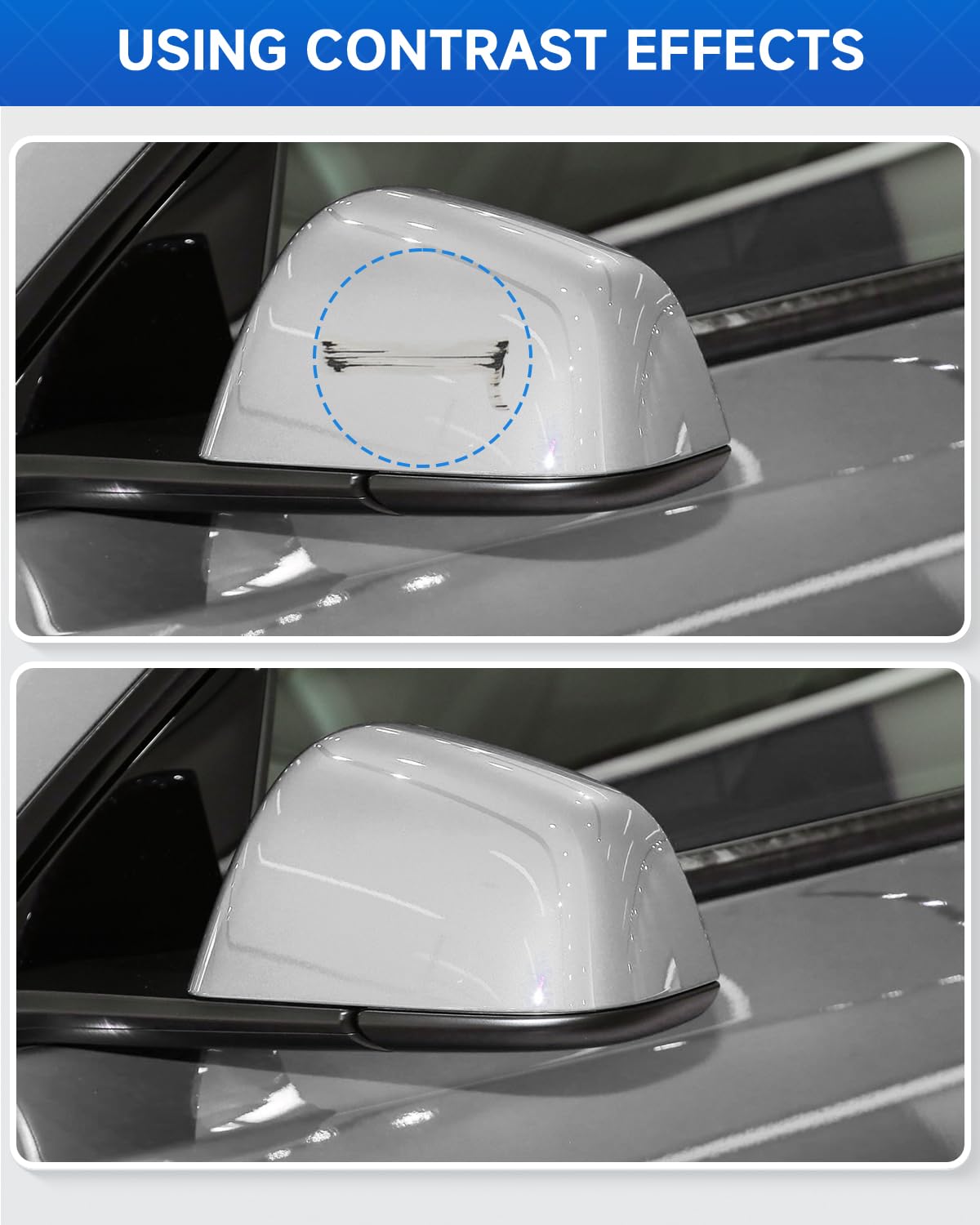 Teslaunch Lunar Silver(NEU-296E) Touch Up Paint for Tesla Model 3/Y/S/X - OEM Original Touch Up Paint Pen for Scratches Repair (