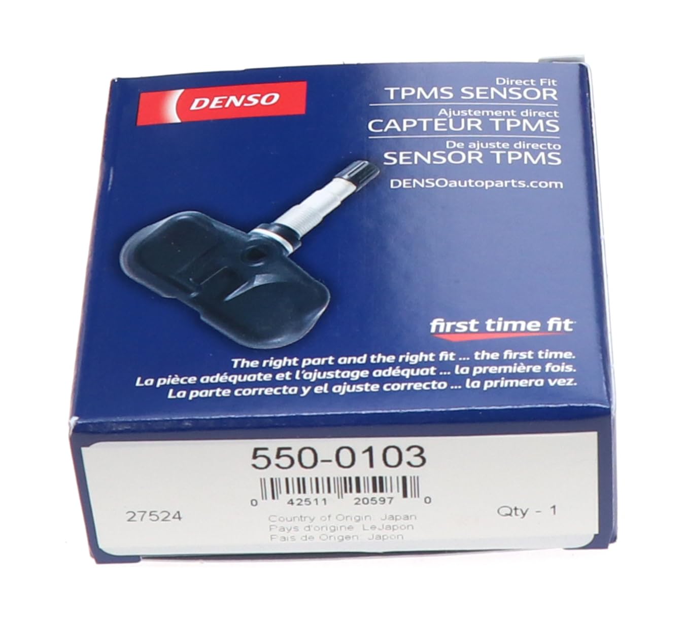 Denso 550-0103 TPMS 315-MHZ Sensor for Toyota/Lexus with Factory Alloy Wheel Options. (THIS SENSOR MUST BE PROGRAMMED BEFORE USE), Black