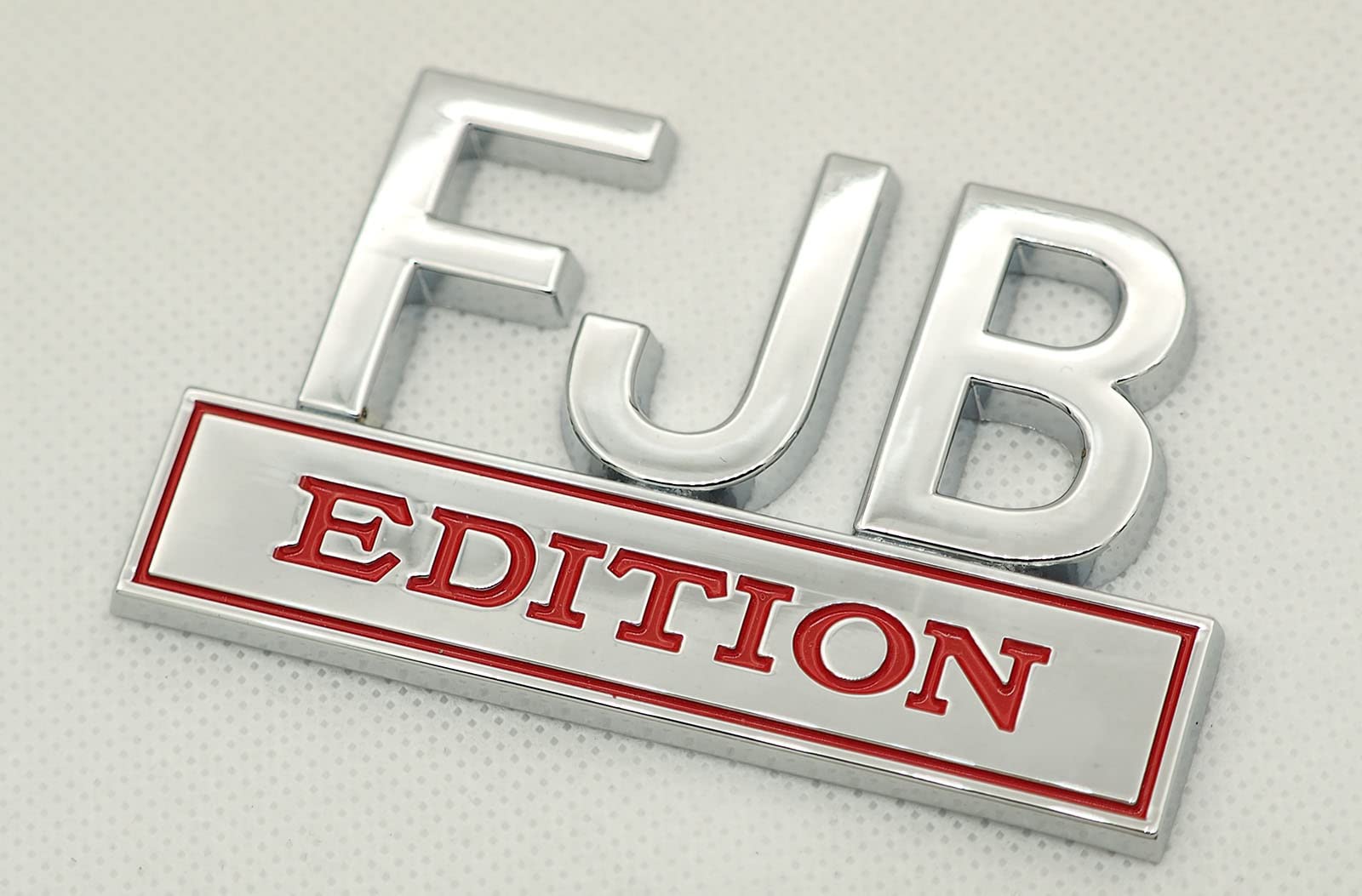 2 Pack Fjb Emblem 3D Fender Badge Decal Car Truck Metal Replacement For Universal Vehicle, Car, Truck, Suv Chrome Red