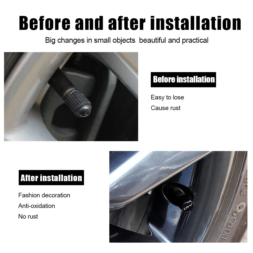 Car Tire Valve Stem Caps Metal Air Valve Cap For Honda Cr-V Accessories,Corrosion And Wear Resistance,5Pcs