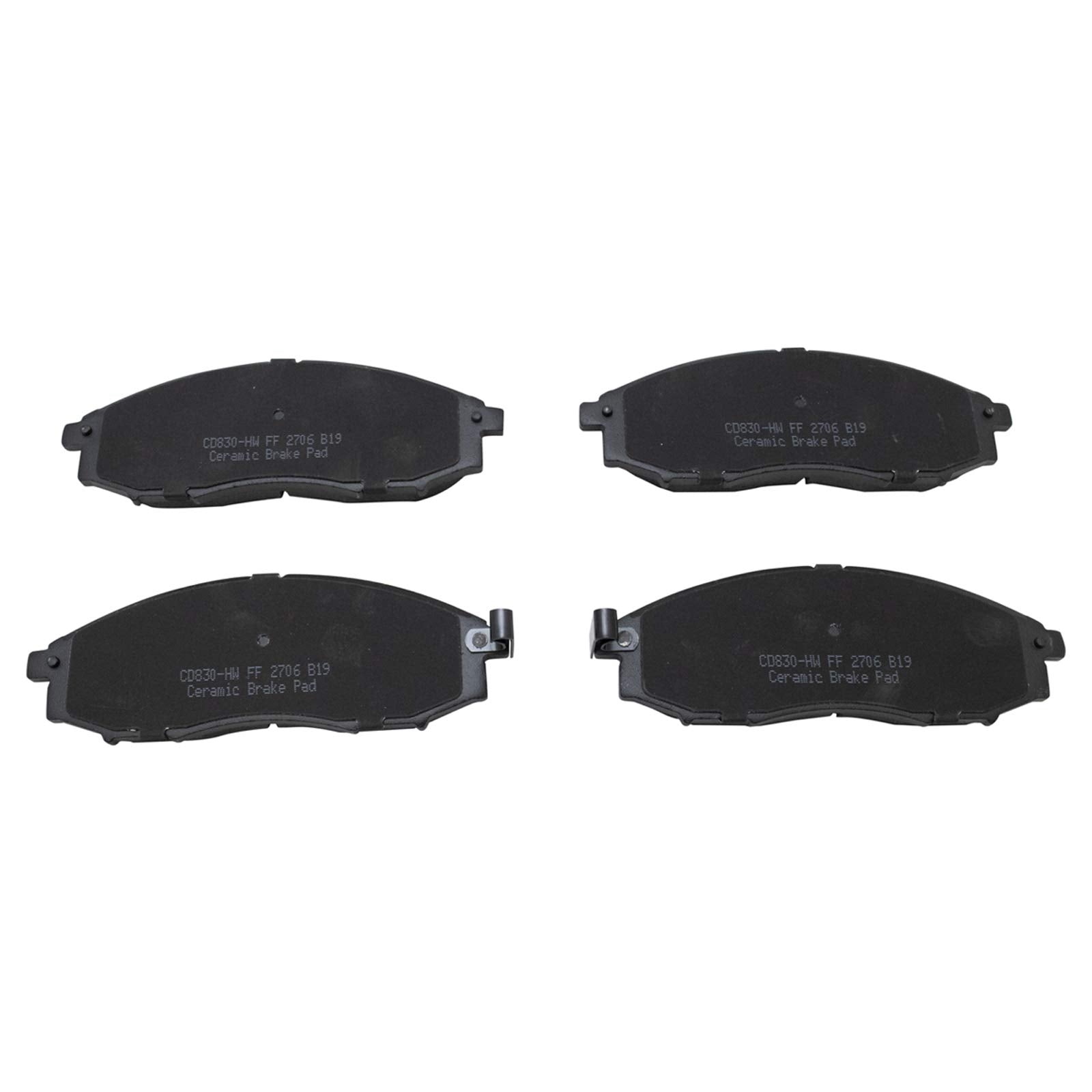TRQ Front Brake Pads Ceramic Compatible with 2003-2004 Nissan Frontier 2000-2004 Xterra
