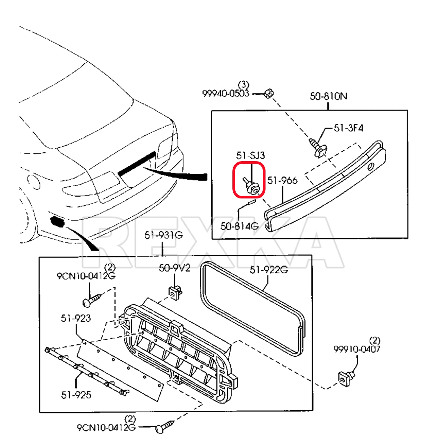 Rexka 30Pcs Door Trim Panel Retainer Clips Compatible With Mazda G18K-51-Sj3 Cx-7, Cx-9, Mazda 2, Mazda 3, Mazda 5, Mazda 6, Maz