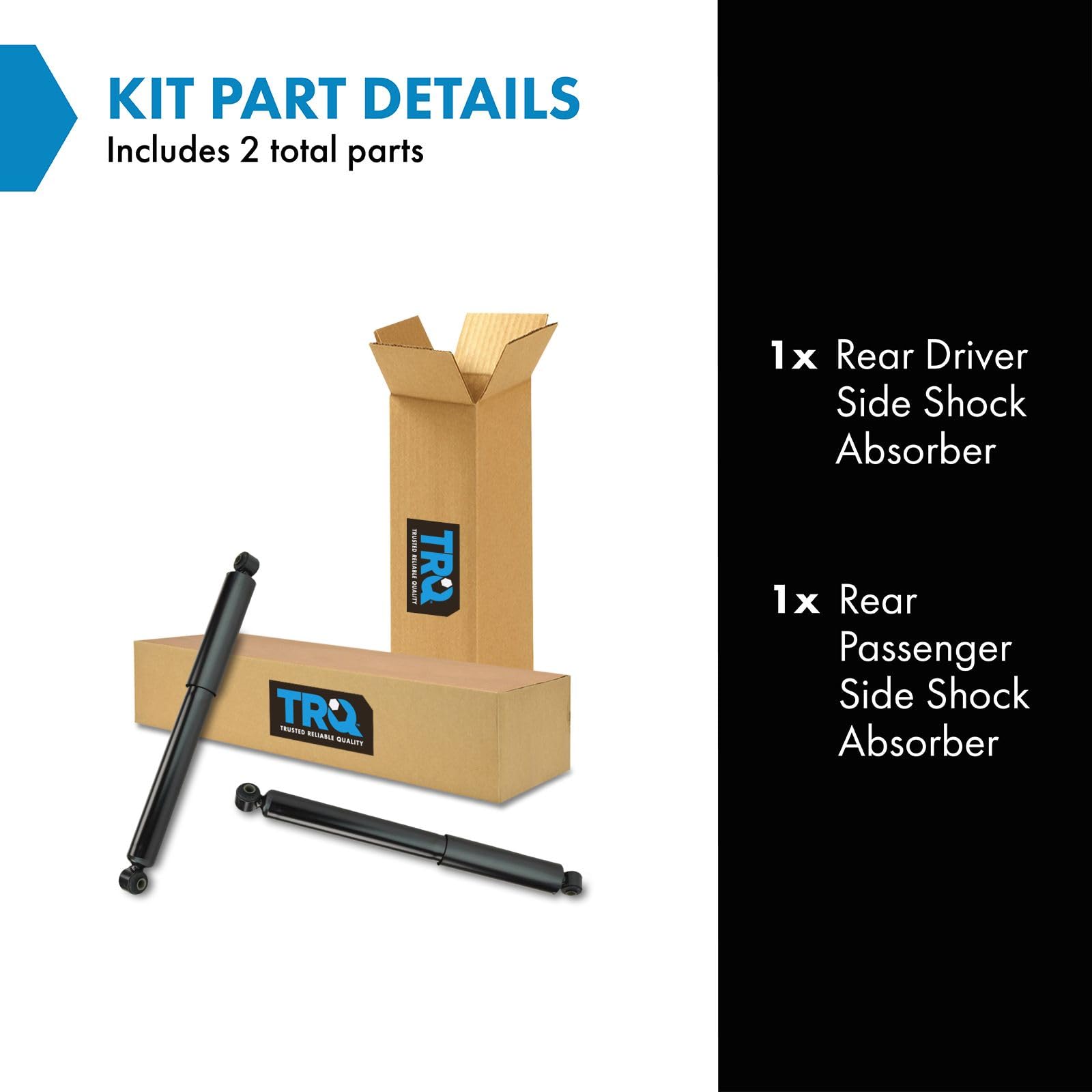 Trq Shock Absorber Rear Left & Right Pair Set For Chevy Gmc Cadillac