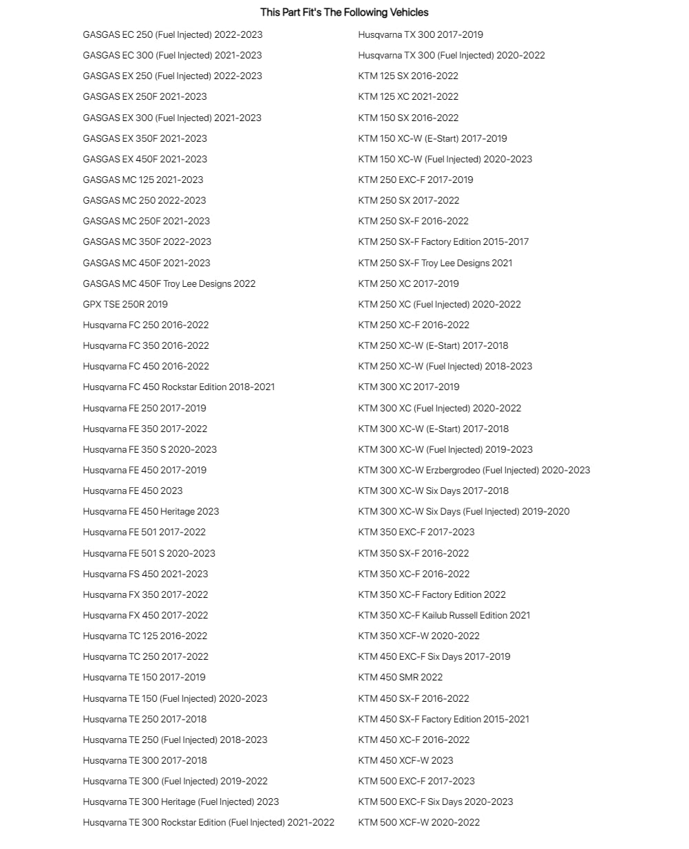 Twin Air - Air Filter - Fits: Husqvarna Tc 250 2017-2022