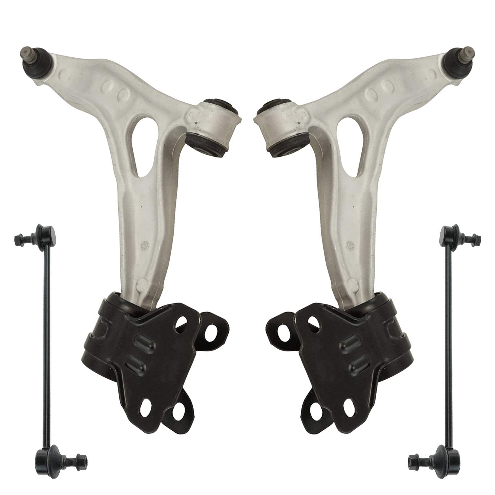Trq Front Suspension Kit Control Arm With Ball Joint Sway Bar Stabilizer Link Compatible With 2013-2018 Ford C-Max 2012-2018 Foc