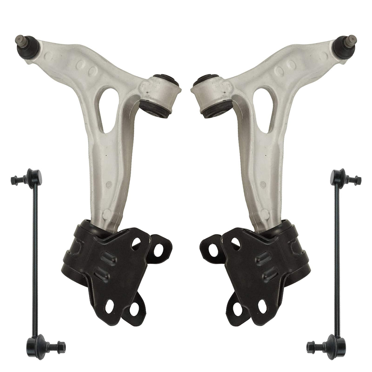 Trq Front Suspension Kit Control Arm With Ball Joint Sway Bar Stabilizer Link Compatible With 2013-2018 Ford C-Max 2012-2018 Foc