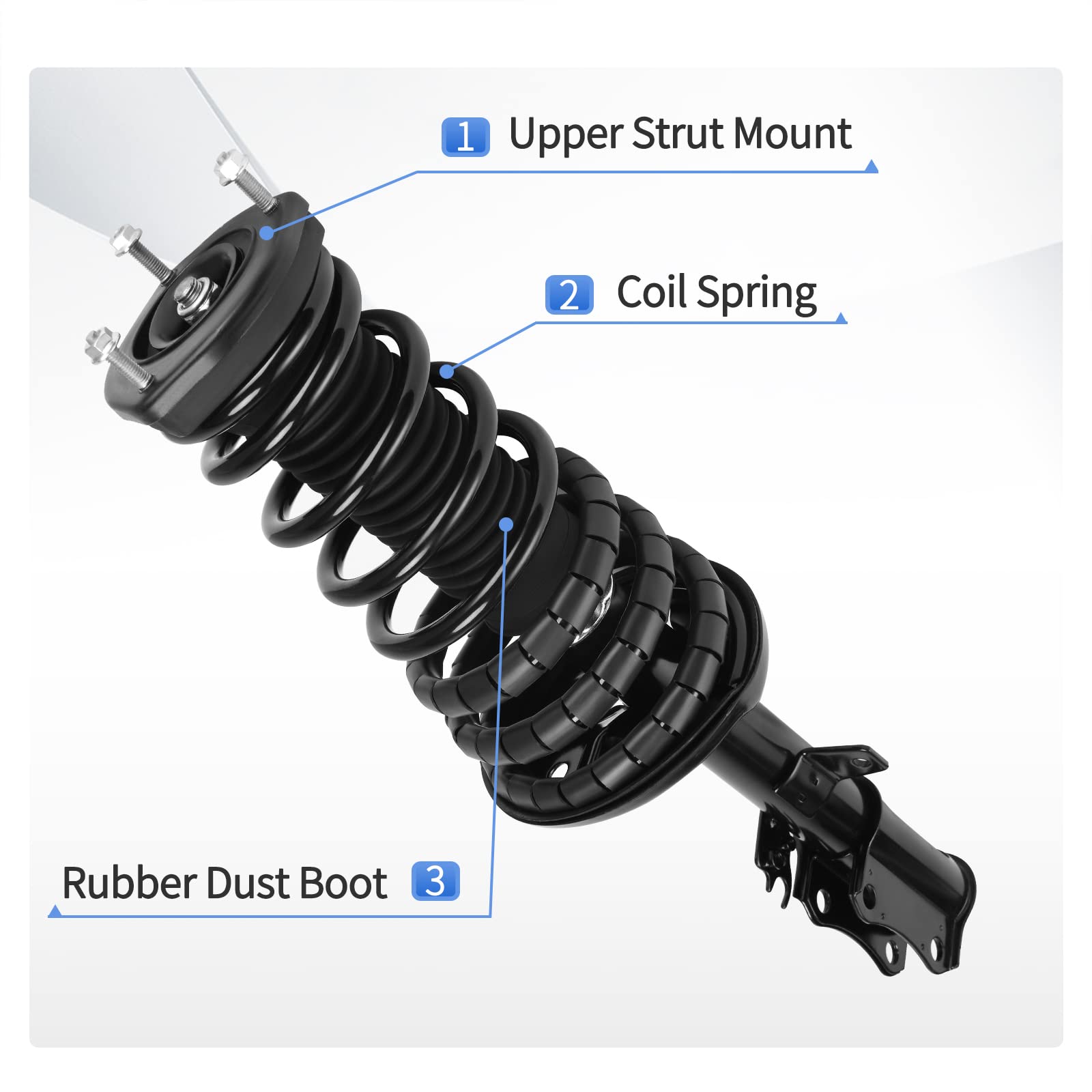 Yitamotor Complete Struts Rear Strut Shocks Compatible With 1992-1994, 1997-2001 Camry 3.0L, 1997-2003 Avalon, 1992-2001 Lexus E