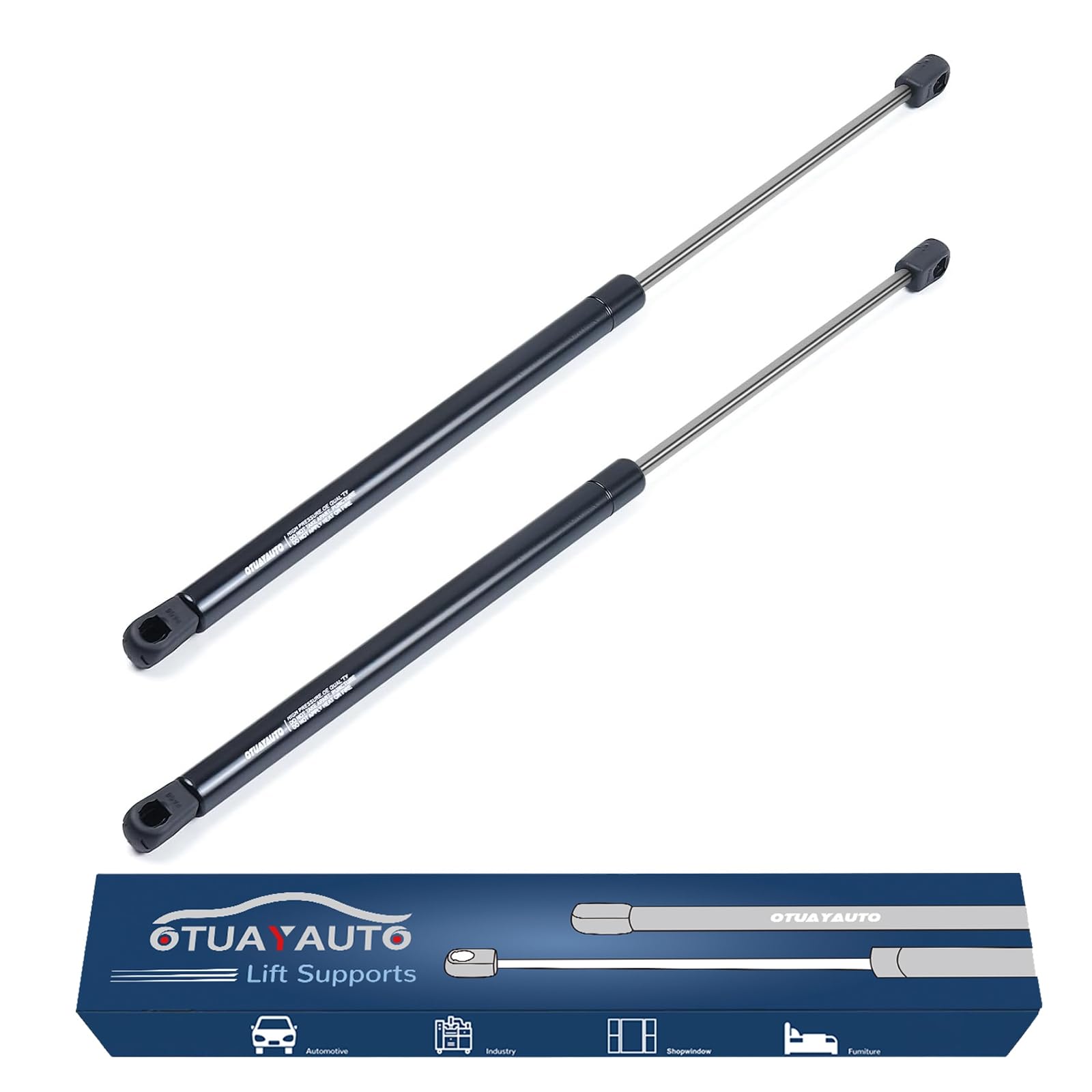 Otuayauto 20 Inch Gas Strut - 489N/110Lbs Universal Lift Support - C1617796 Gas Shocks For Tool Box Shock, Truck Cap Strut, Hydr