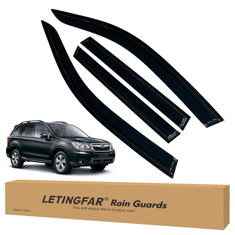 LETINGFAR Window Visors Rain Guards for Subaru Forester 2019 2020 2021 2022 2023 2024 Accessories, Wind Deflectors Vent Shades f