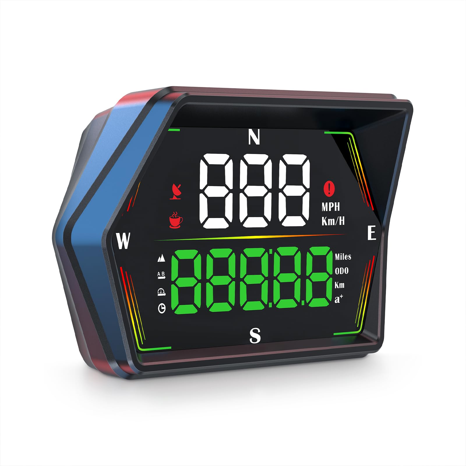 GPS Heads Up Display for Cars HUD, Real-Time Digital Gauge Speedometer, Upgraded 4 Large-Screen, 3-Level Speed Alerts & Fatigue 