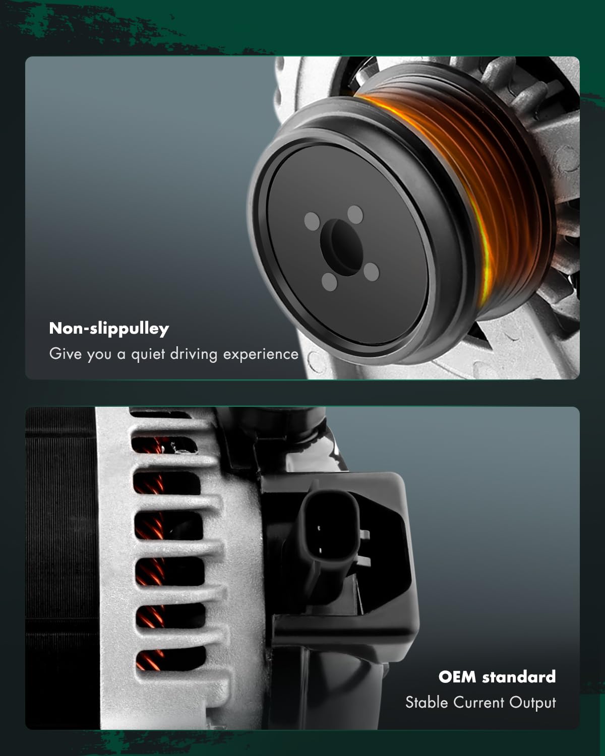 SCITOO Alternator Fits for Chrysler Pacifica 2004-2006 V6 3.5L - 12V 145Amp CW 6 Groove Clutch Pulley, Replace OE 11063 AND0312