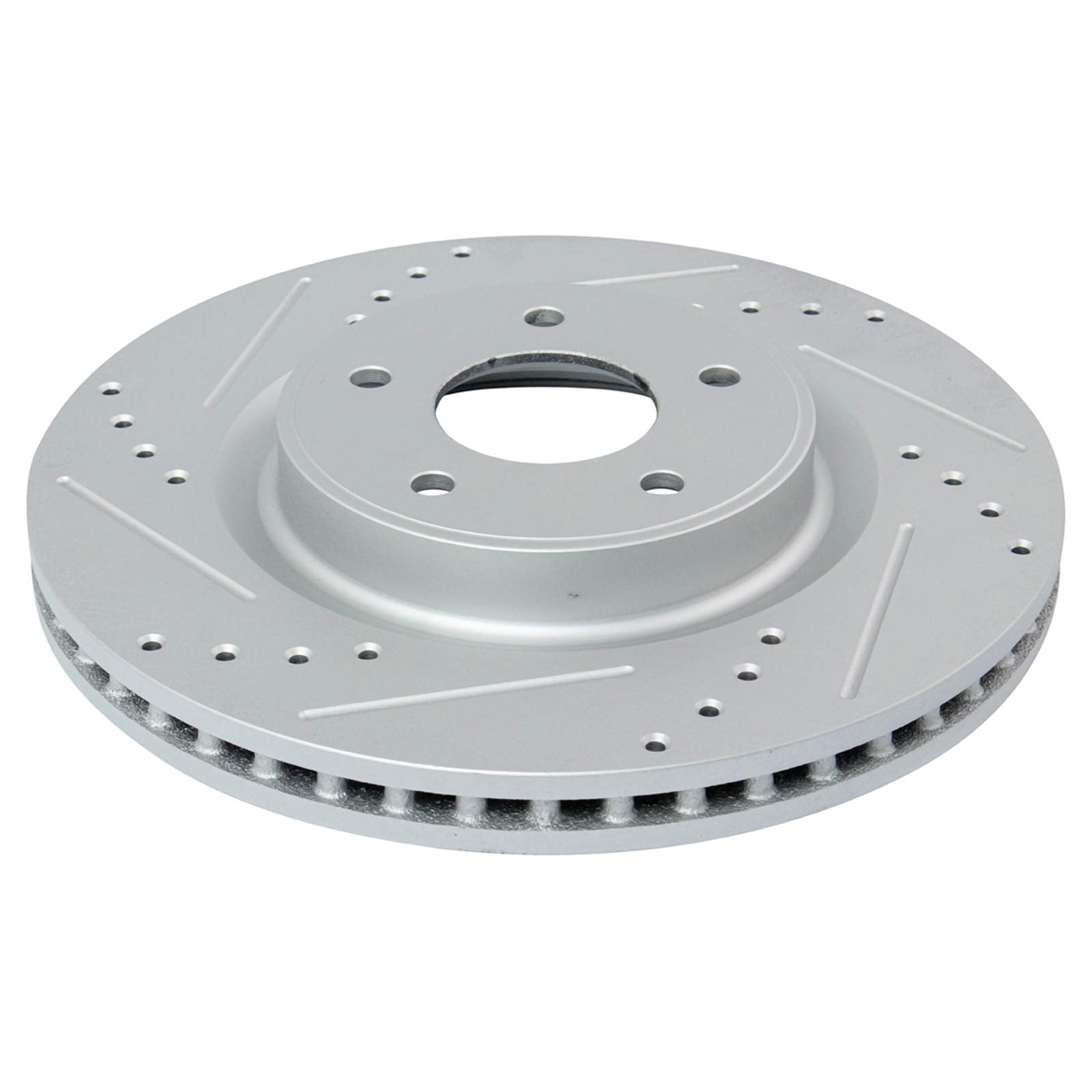 Trq Front Performance Brake Rotor Drilled Slotted Pair Set For 2013 Jx35 / 2015-2018 Murano / 2013-2018 Pathfinder / 2014-2018 Q