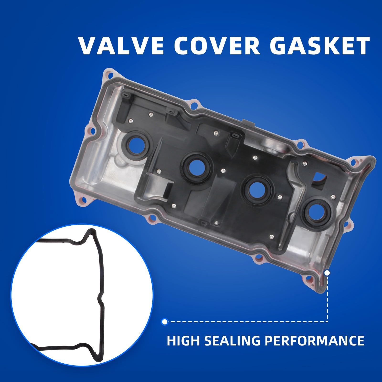 Mitzone Upgrade Aluminum Valve Cover Compatible With Nissan Altima Sentra Se-R Se-R Specv 2.5L L4 - Gas 2002-2006